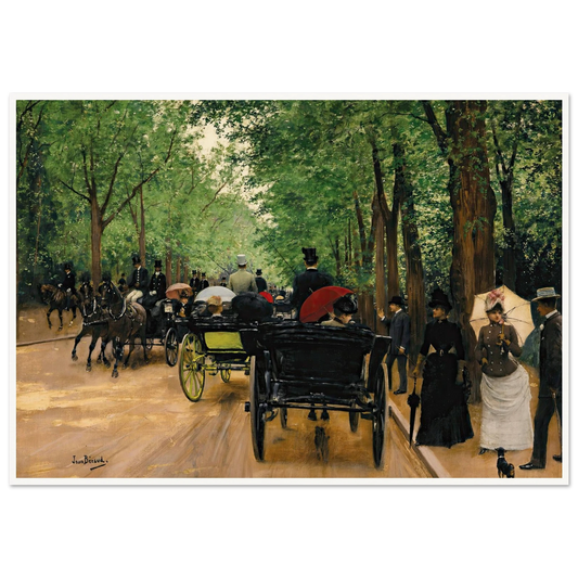 Bois De Boulogne Art Print | Jean Beraud - Framed Poster - 30x40 cm / 12x16″ - Black frame