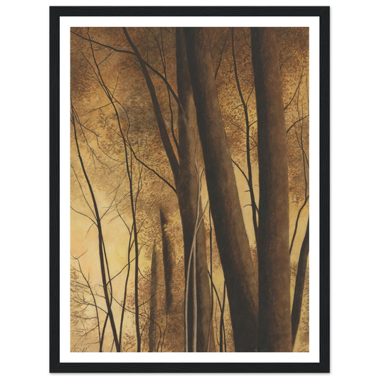 Bomen (1940) Art Print | Leon Spilliaert - Framed Poster - 30x40 cm / 12x16″ - Black frame