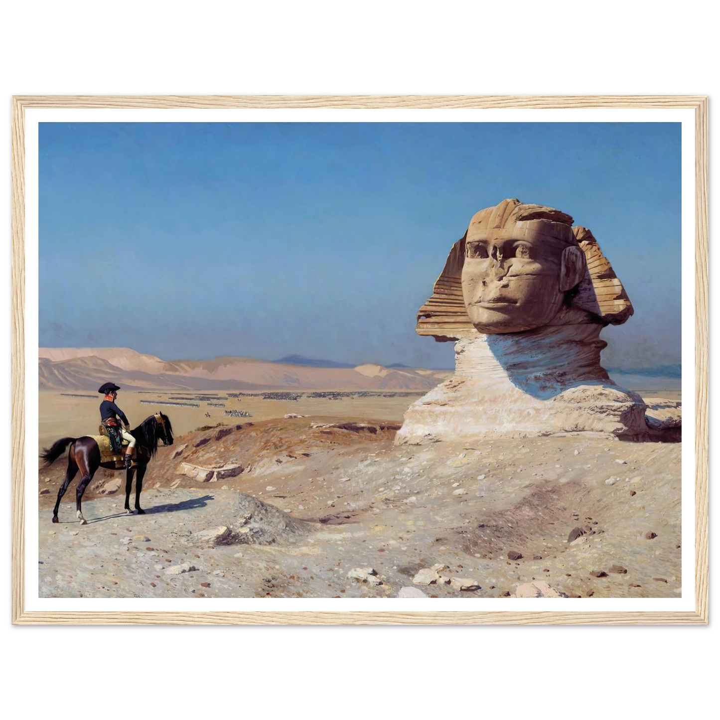 Bonaparte Before the Sphinx (1886) Art Print | Jean Leon Gerome - Framed Poster - 30x40 cm / 12x16″ - Black frame