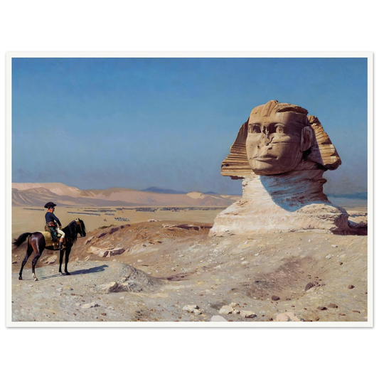 Bonaparte Before the Sphinx (1886) Art Print | Jean Leon Gerome - Framed Poster - 30x40 cm / 12x16″ - Black frame