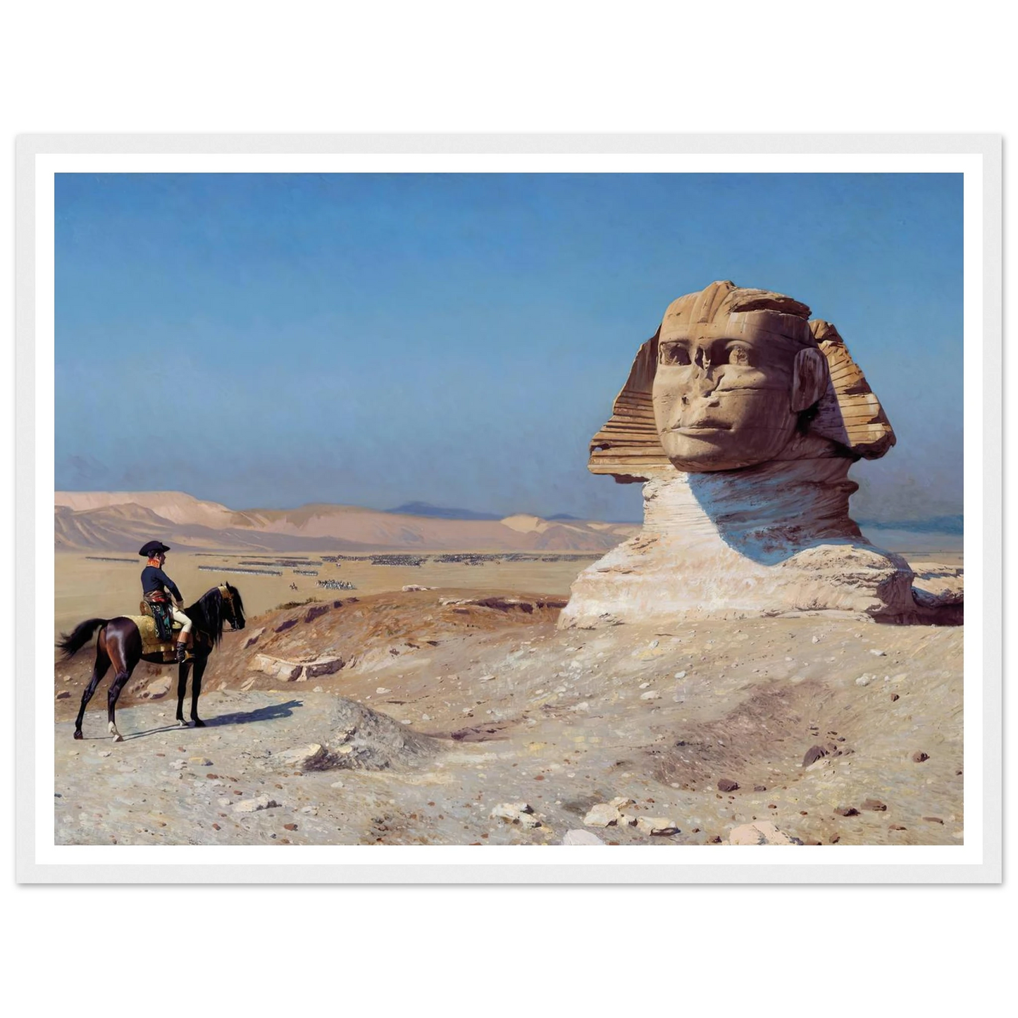 Bonaparte Before the Sphinx (1886) Art Print | Jean Leon Gerome - Framed Poster - 30x40 cm / 12x16″ - Black frame