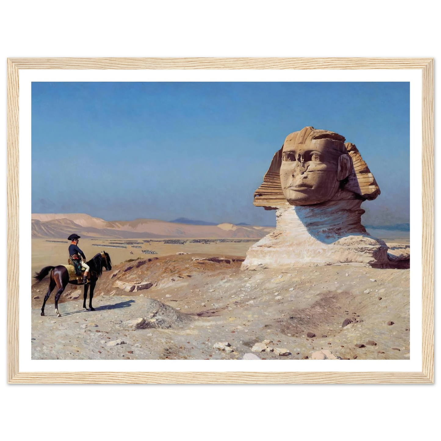 Bonaparte Before the Sphinx (1886) Art Print | Jean Leon Gerome - Framed Poster - 30x40 cm / 12x16″ - Black frame
