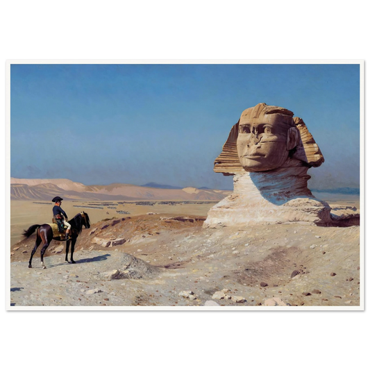 Bonaparte Before the Sphinx (1886) Art Print | Jean Leon Gerome - Framed Poster - 30x40 cm / 12x16″ - Black frame