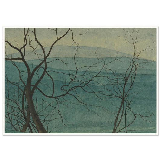 Boomtakken (1940) Art Print | Leon Spilliaert - Framed Poster - 30x40 cm / 12x16″ - Black frame