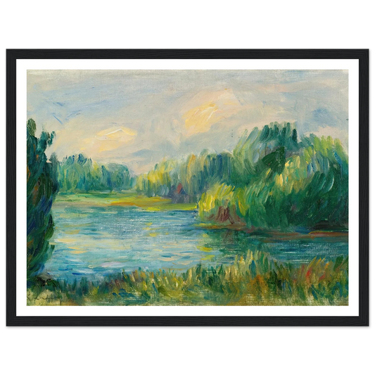 Bord De Rivière Art Print | Pierre Auguste Renoir - Framed Poster - 30x40 cm / 12x16″ - Black frame
