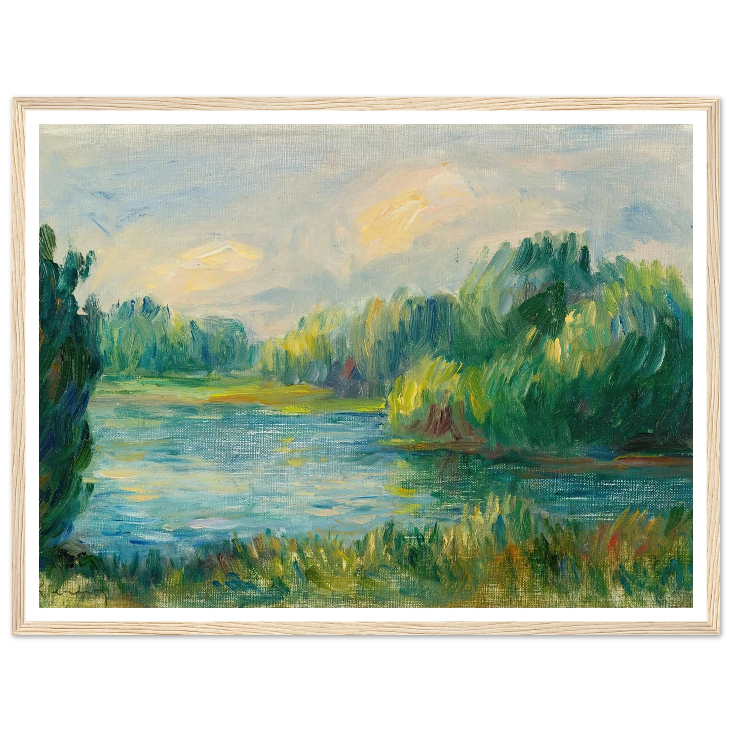 Bord De Rivière Art Print | Pierre Auguste Renoir - Framed Poster - 30x40 cm / 12x16″ - Black frame