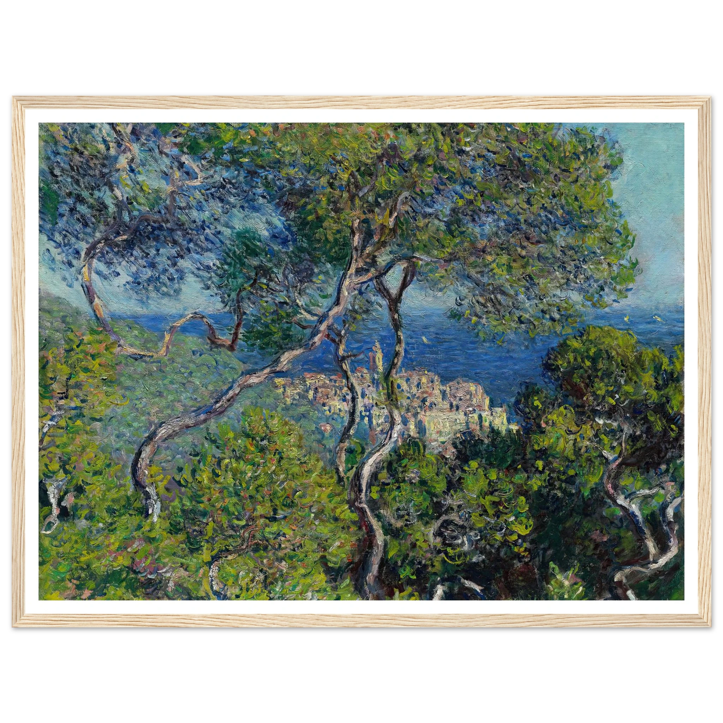 Bordighera (1884) Art Print | Claude Monet - Framed Poster - 30x40 cm / 12x16″ - Black frame
