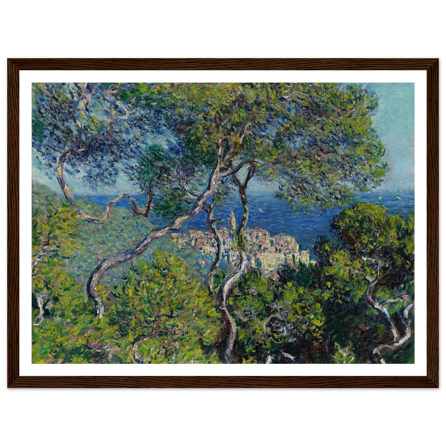 Bordighera (1884) Art Print | Claude Monet - Framed Poster - 30x40 cm / 12x16″ - Black frame