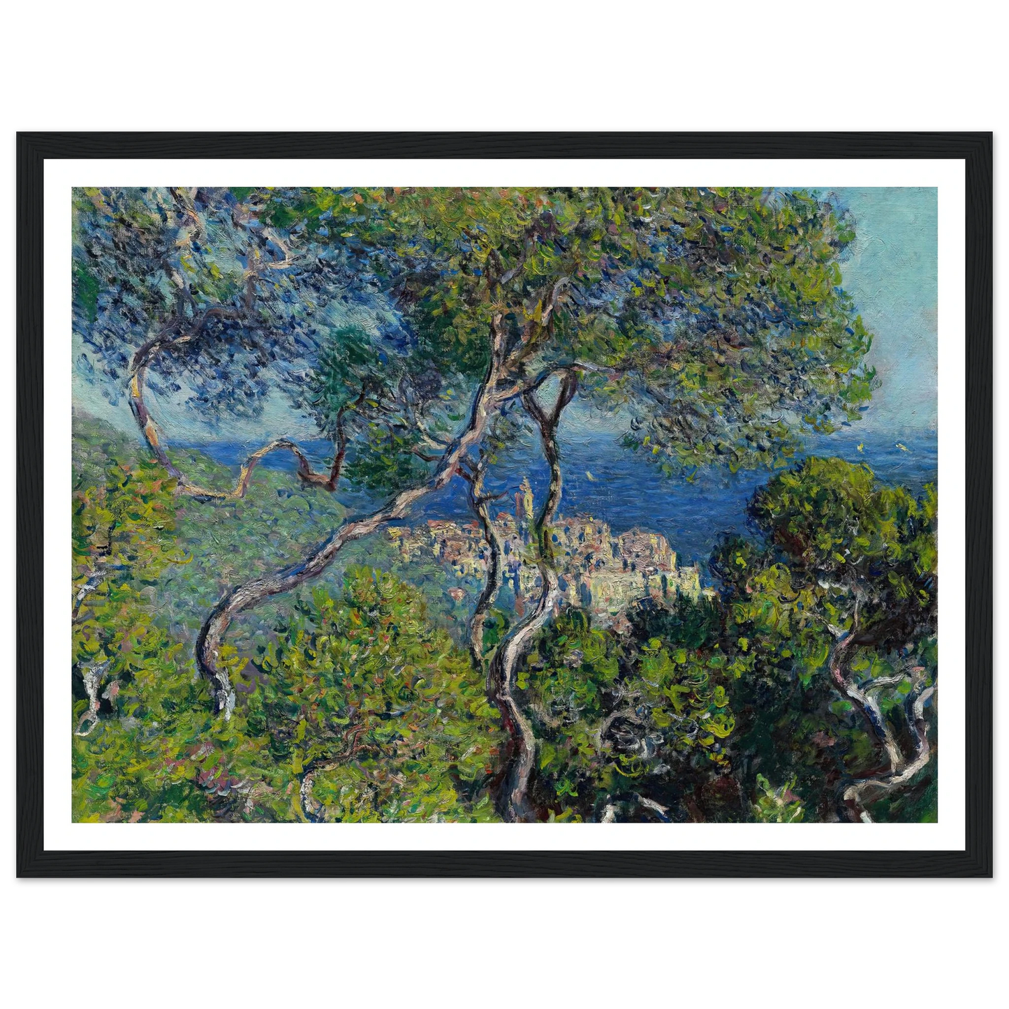 Bordighera (1884) Art Print | Claude Monet - Framed Poster - 30x40 cm / 12x16″ - Black frame