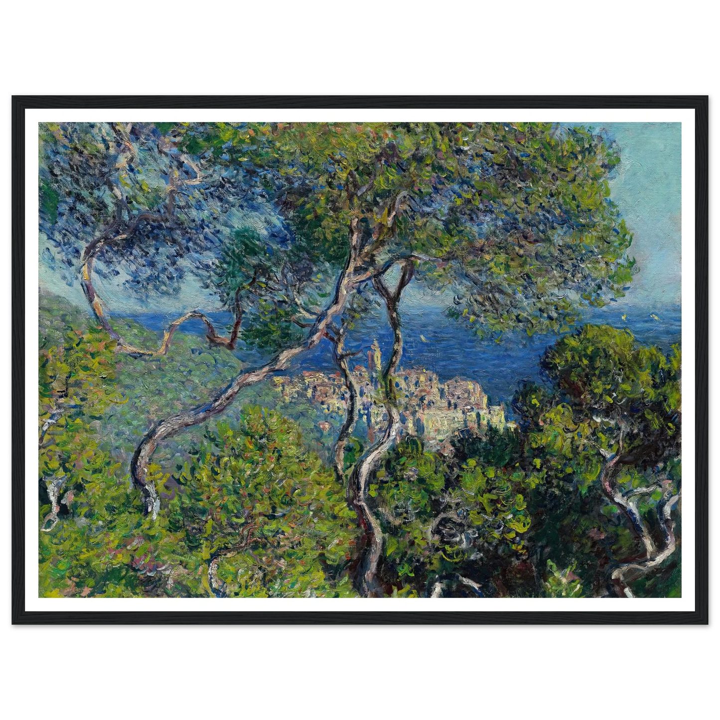 Bordighera (1884) Art Print | Claude Monet - Framed Poster - 30x40 cm / 12x16″ - Black frame