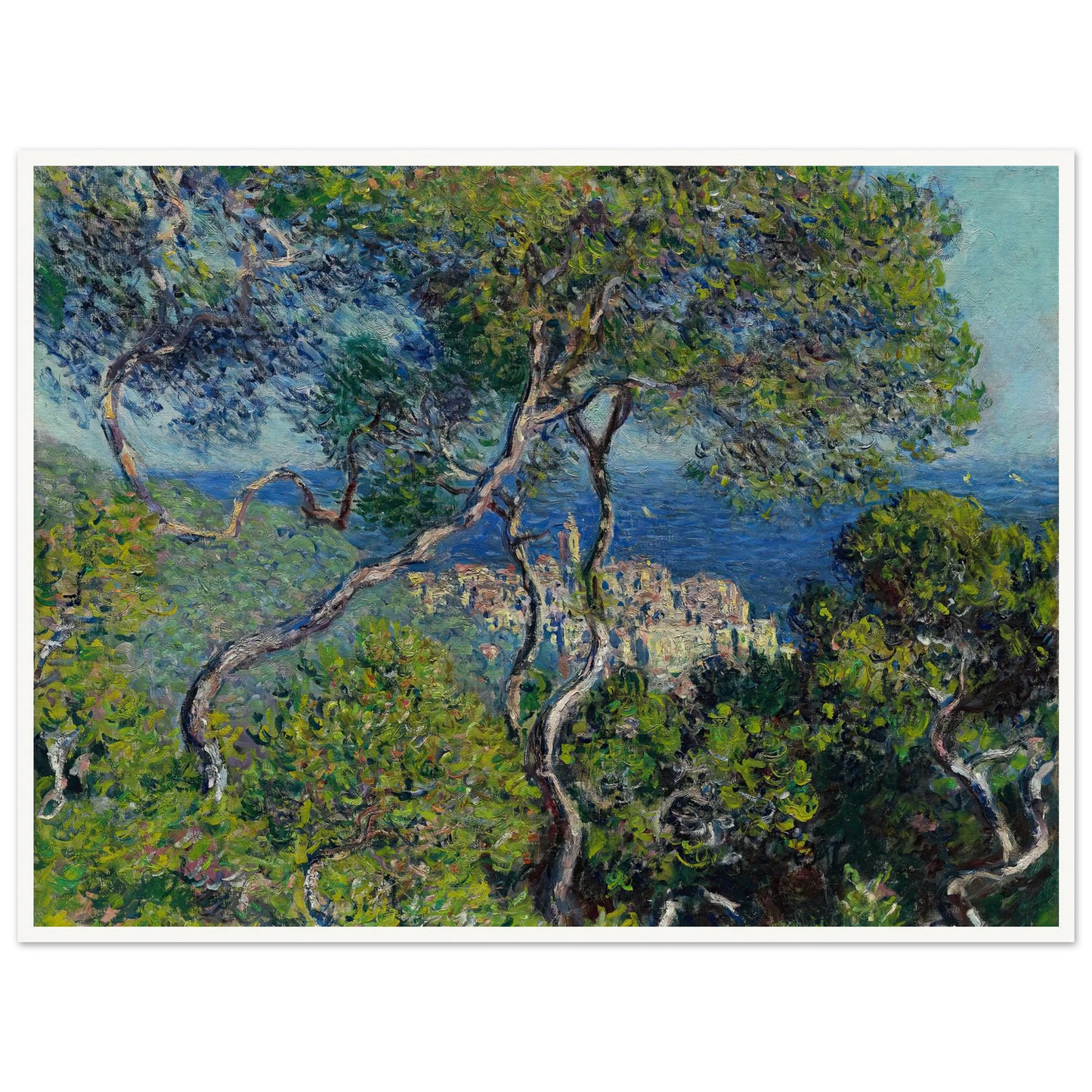 Bordighera (1884) Art Print | Claude Monet - Framed Poster - 30x40 cm / 12x16″ - Black frame