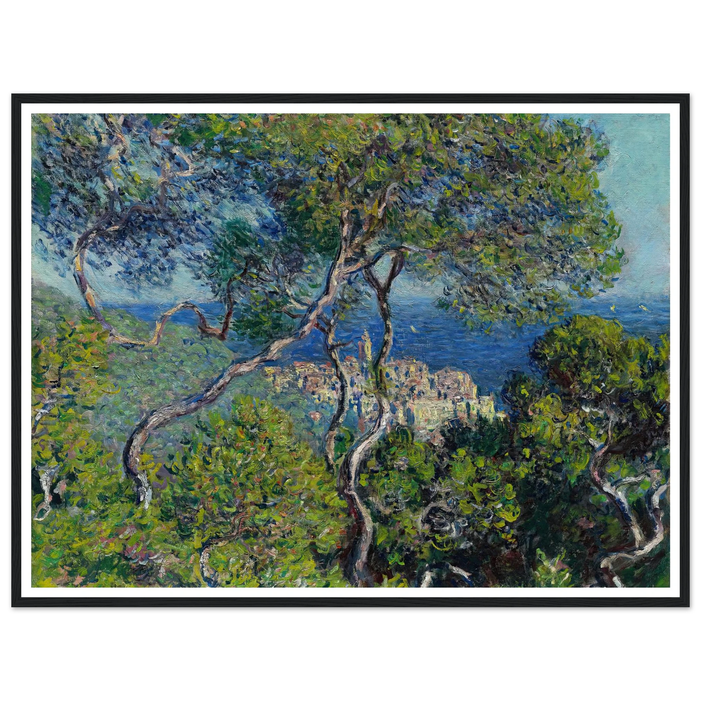 Bordighera (1884) Art Print | Claude Monet - Framed Poster - 30x40 cm / 12x16″ - Black frame