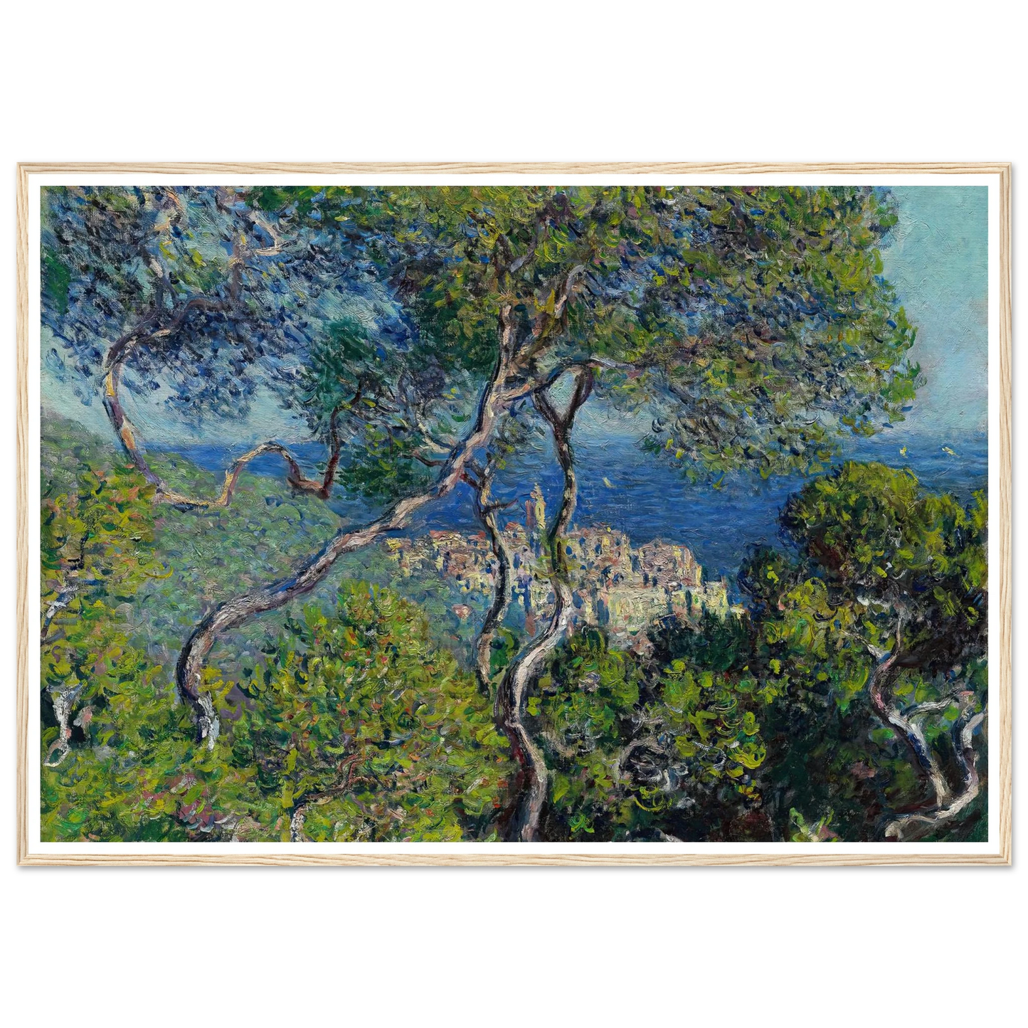 Bordighera (1884) Art Print | Claude Monet - Framed Poster - 30x40 cm / 12x16″ - Black frame
