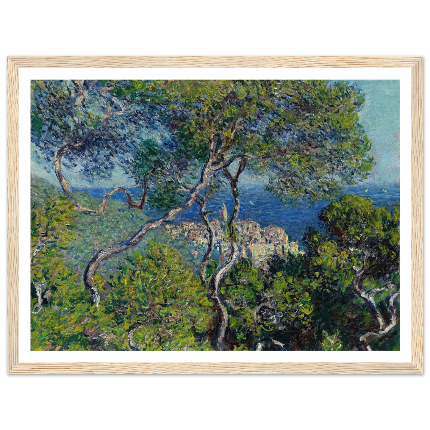 Bordighera (1884) Art Print | Claude Monet - Framed Poster - 30x40 cm / 12x16″ - Black frame