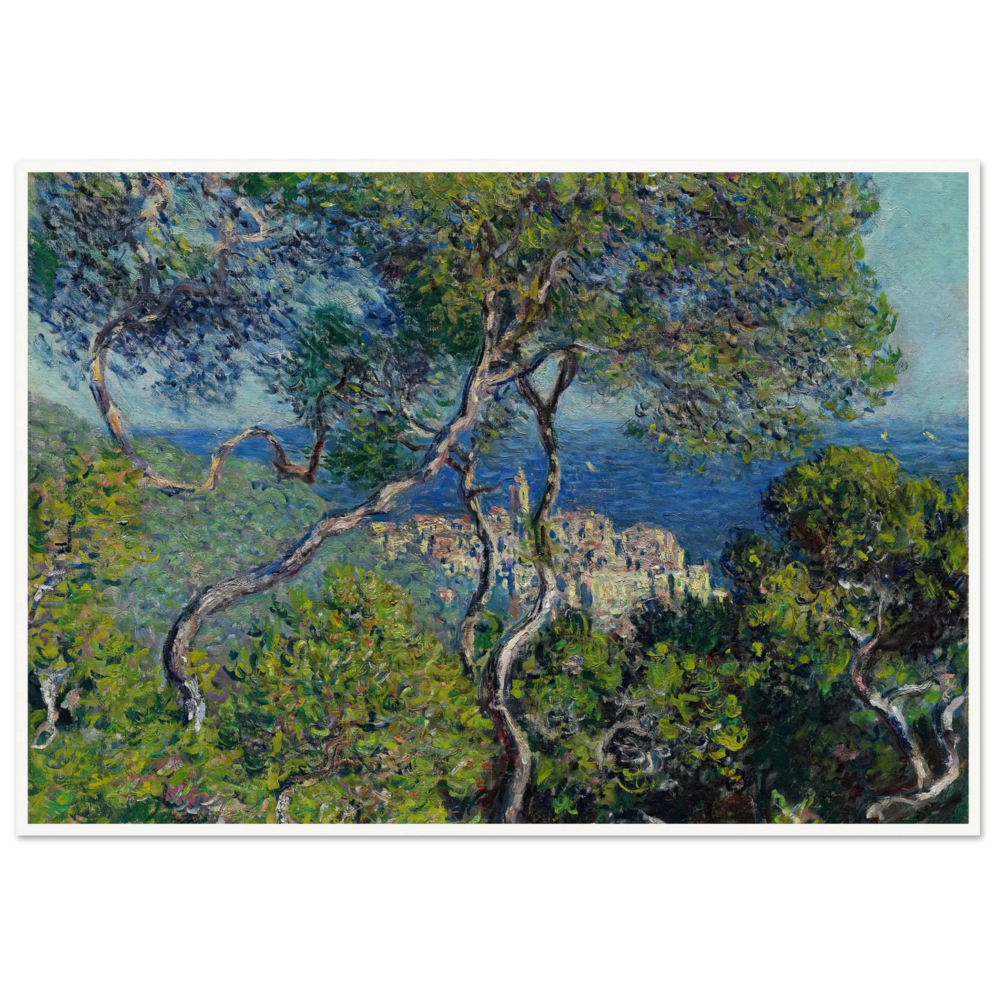 Bordighera (1884) Art Print | Claude Monet - Framed Poster - 30x40 cm / 12x16″ - Black frame