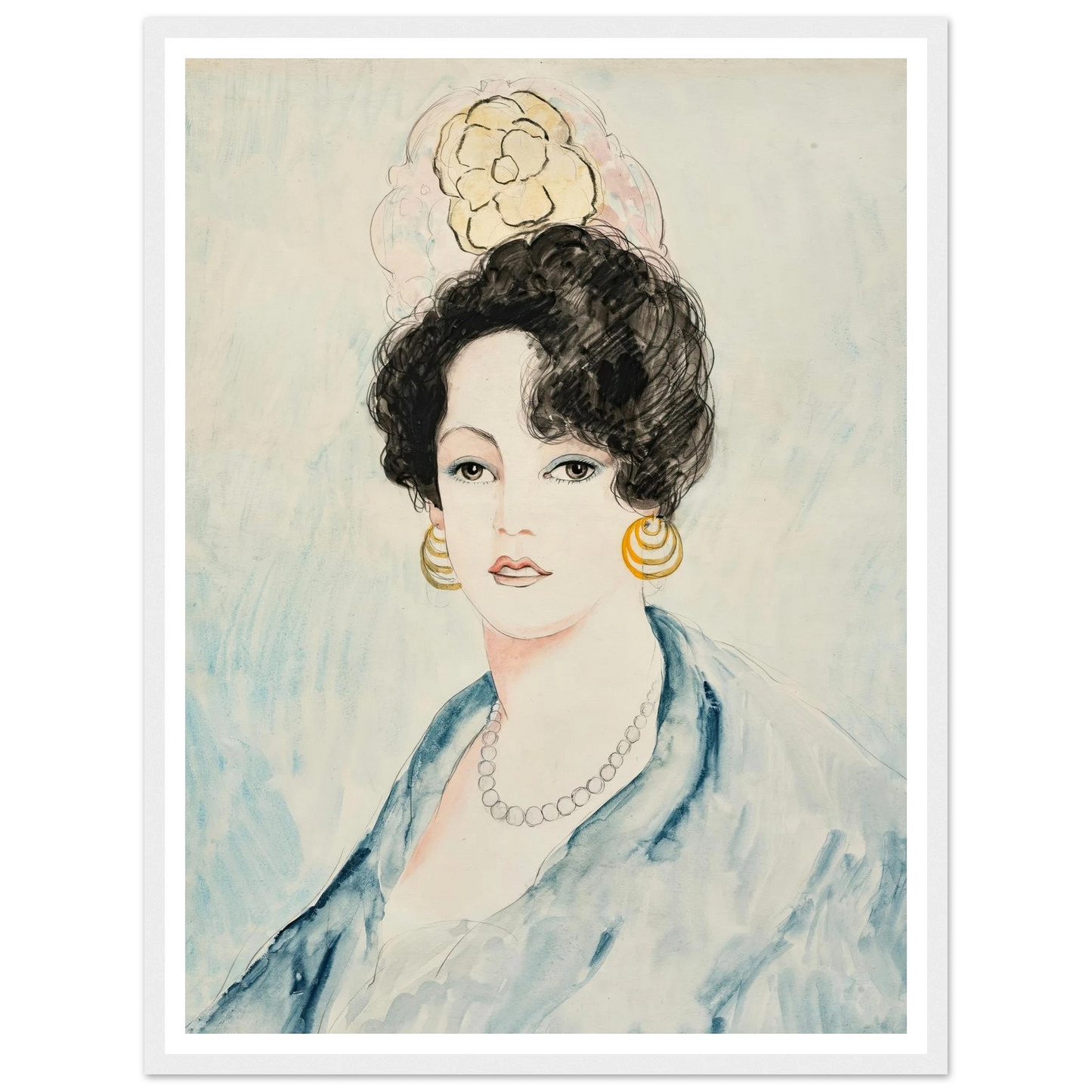 Boucles d’oreille noires (1920) Art Print | Francis Picabia - Framed Poster - 30x40 cm / 12x16″ - Black frame