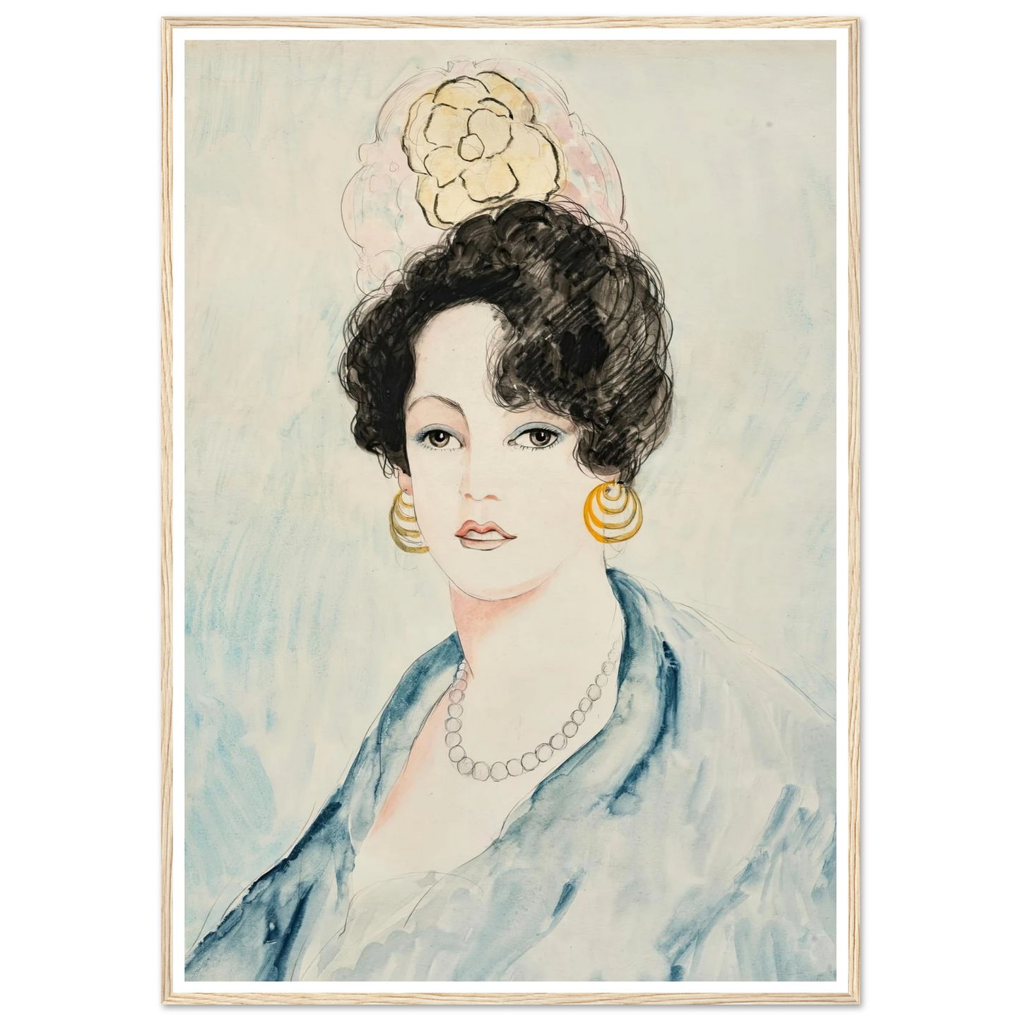 Boucles d’oreille noires (1920) Art Print | Francis Picabia - Framed Poster - 30x40 cm / 12x16″ - Black frame