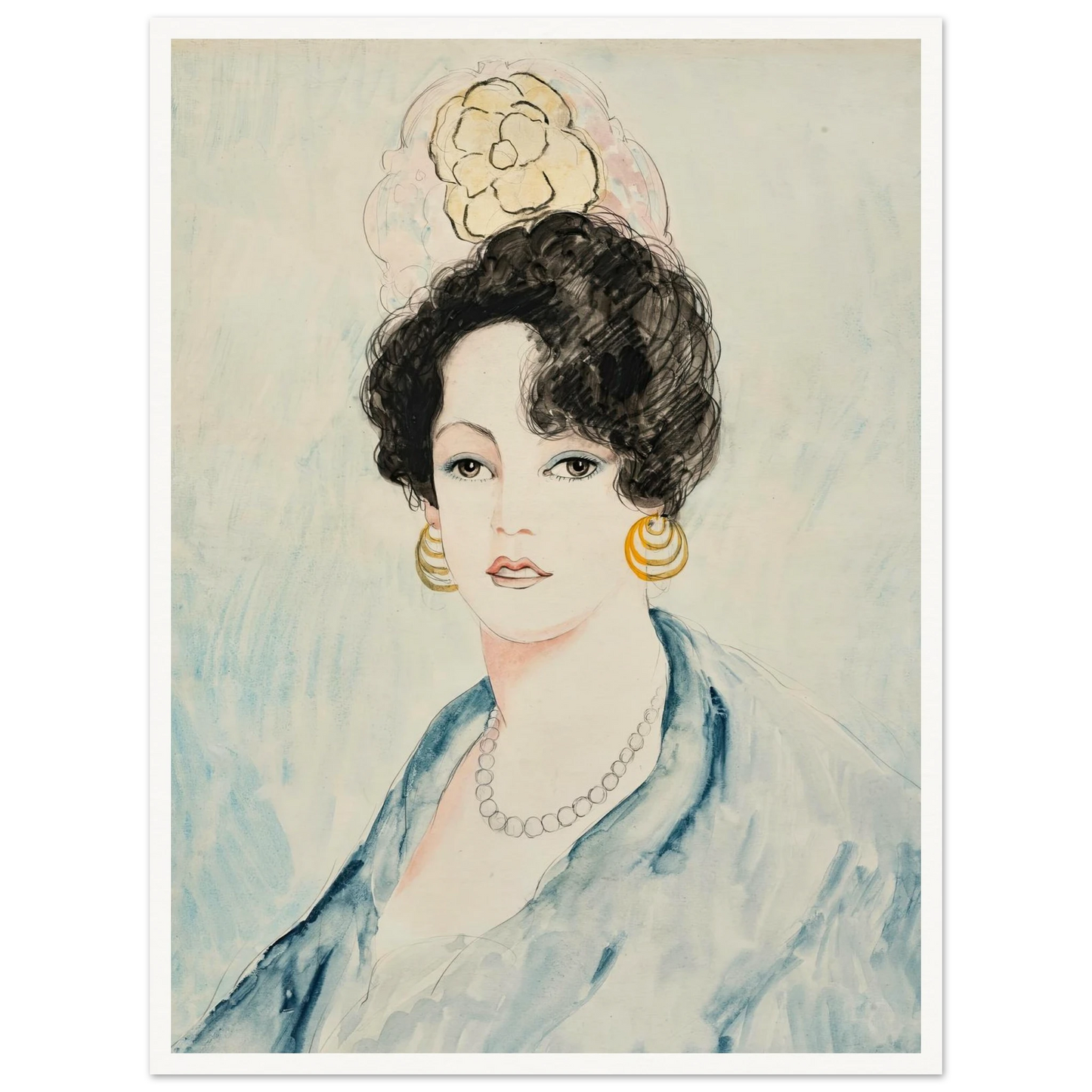 Boucles d’oreille noires (1920) Art Print | Francis Picabia - Framed Poster - 30x40 cm / 12x16″ - Black frame