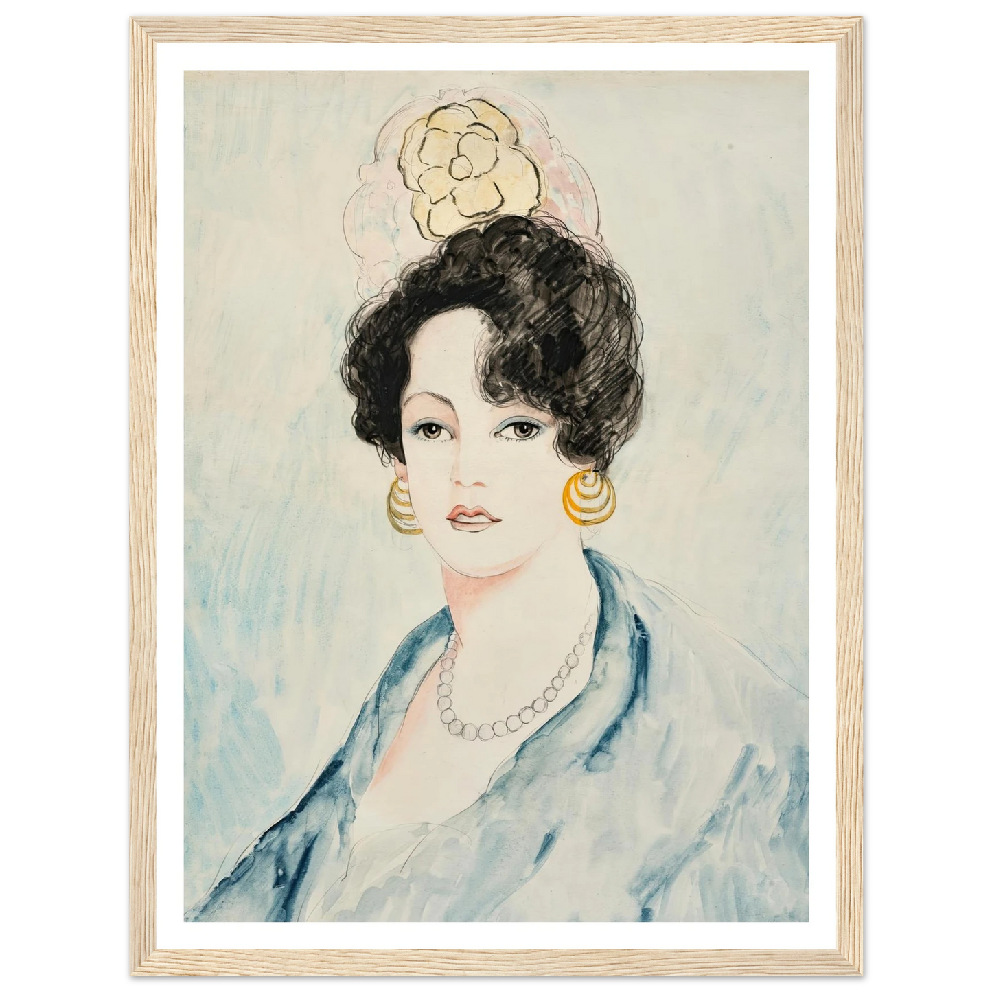 Boucles d’oreille noires (1920) Art Print | Francis Picabia - Framed Poster - 30x40 cm / 12x16″ - Black frame