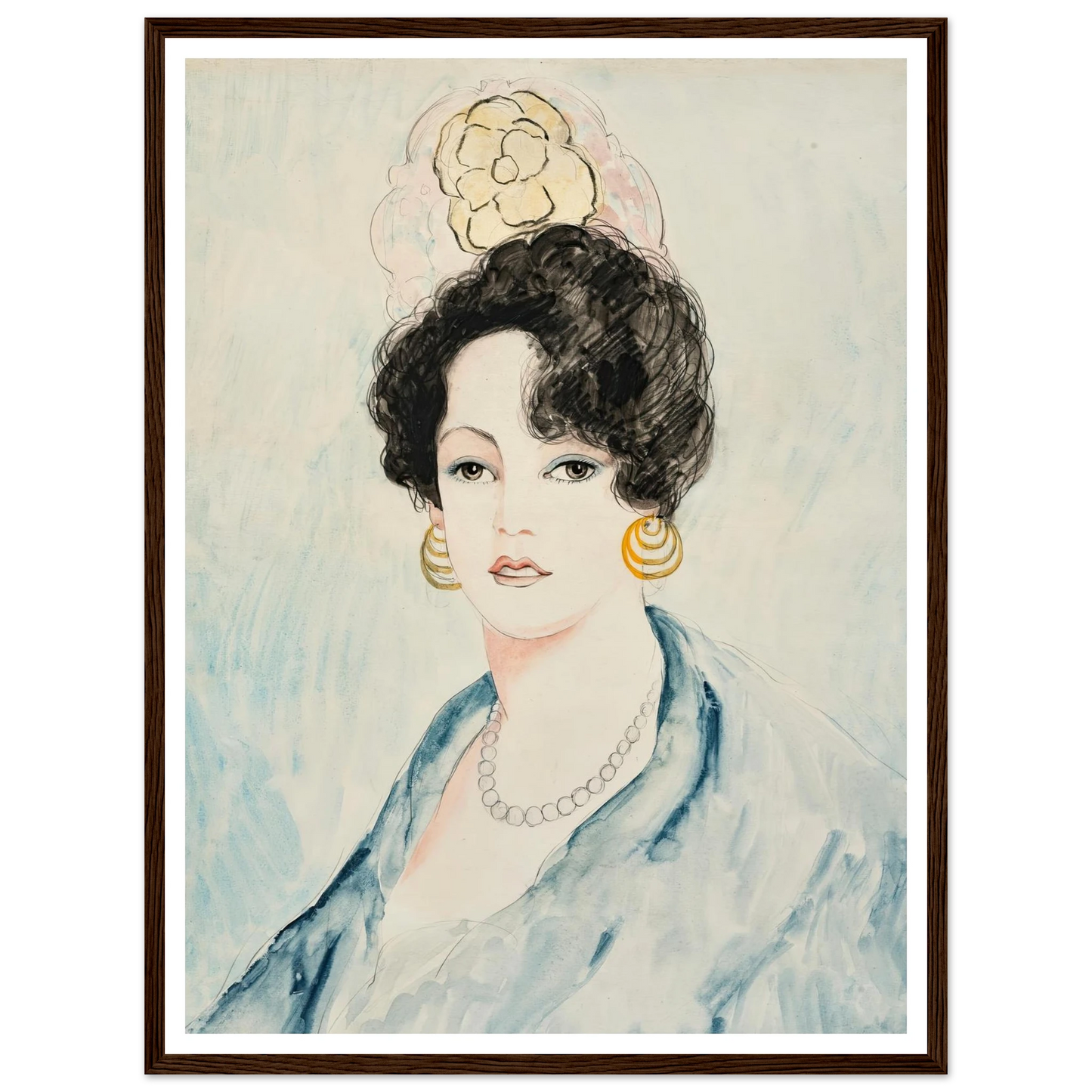 Boucles d’oreille noires (1920) Art Print | Francis Picabia - Framed Poster - 30x40 cm / 12x16″ - Black frame