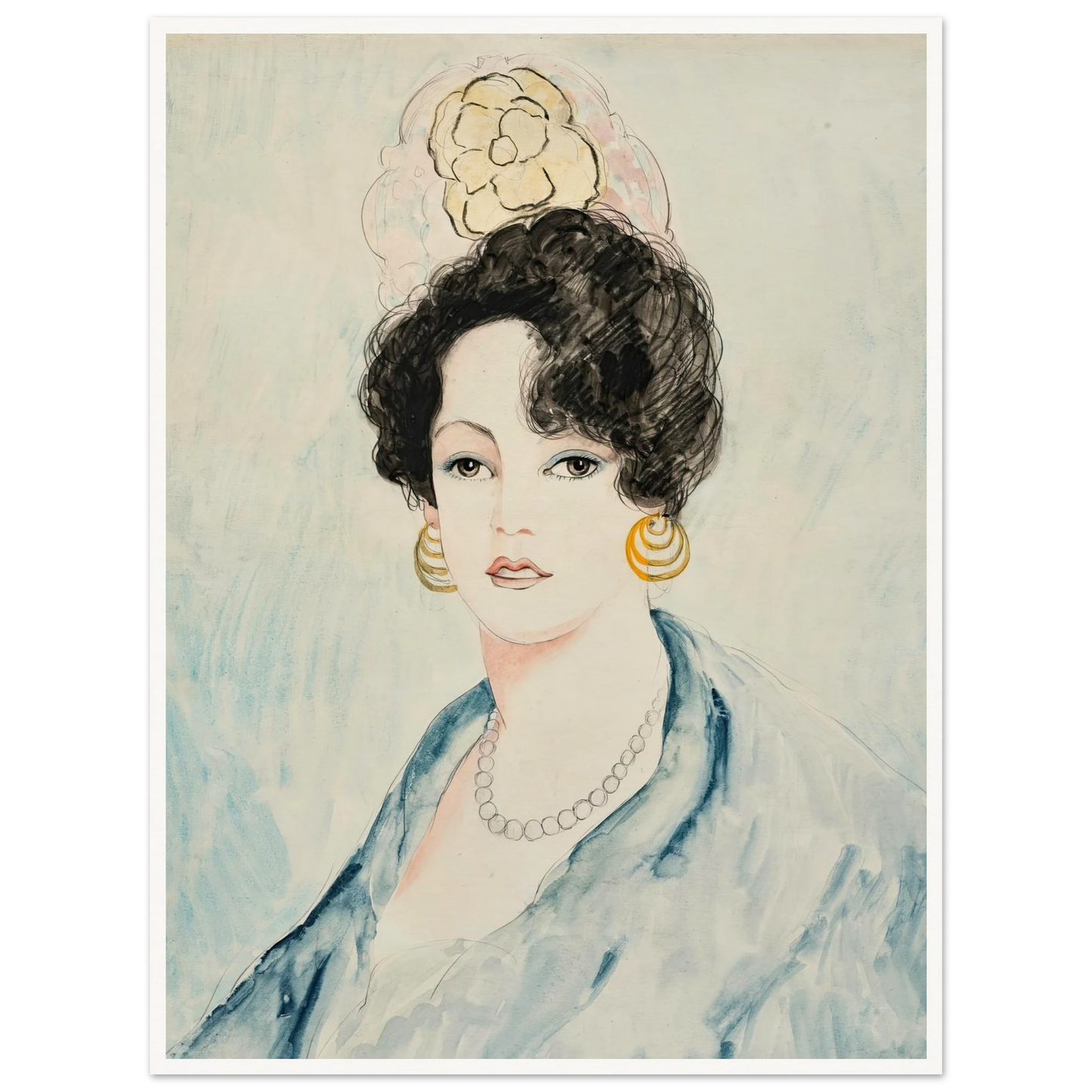 Boucles d’oreille noires (1920) Art Print | Francis Picabia - Framed Poster - 30x40 cm / 12x16″ - Black frame