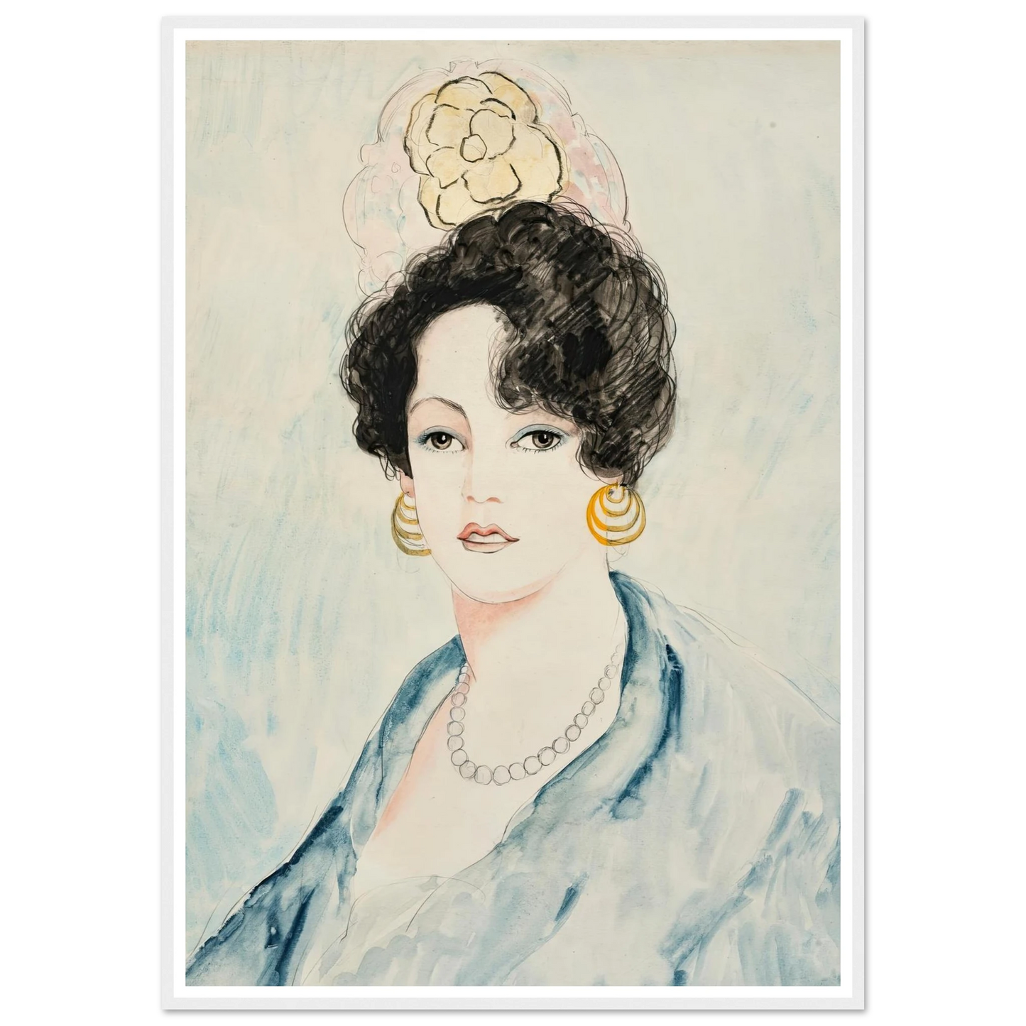 Boucles d’oreille noires (1920) Art Print | Francis Picabia - Framed Poster - 30x40 cm / 12x16″ - Black frame