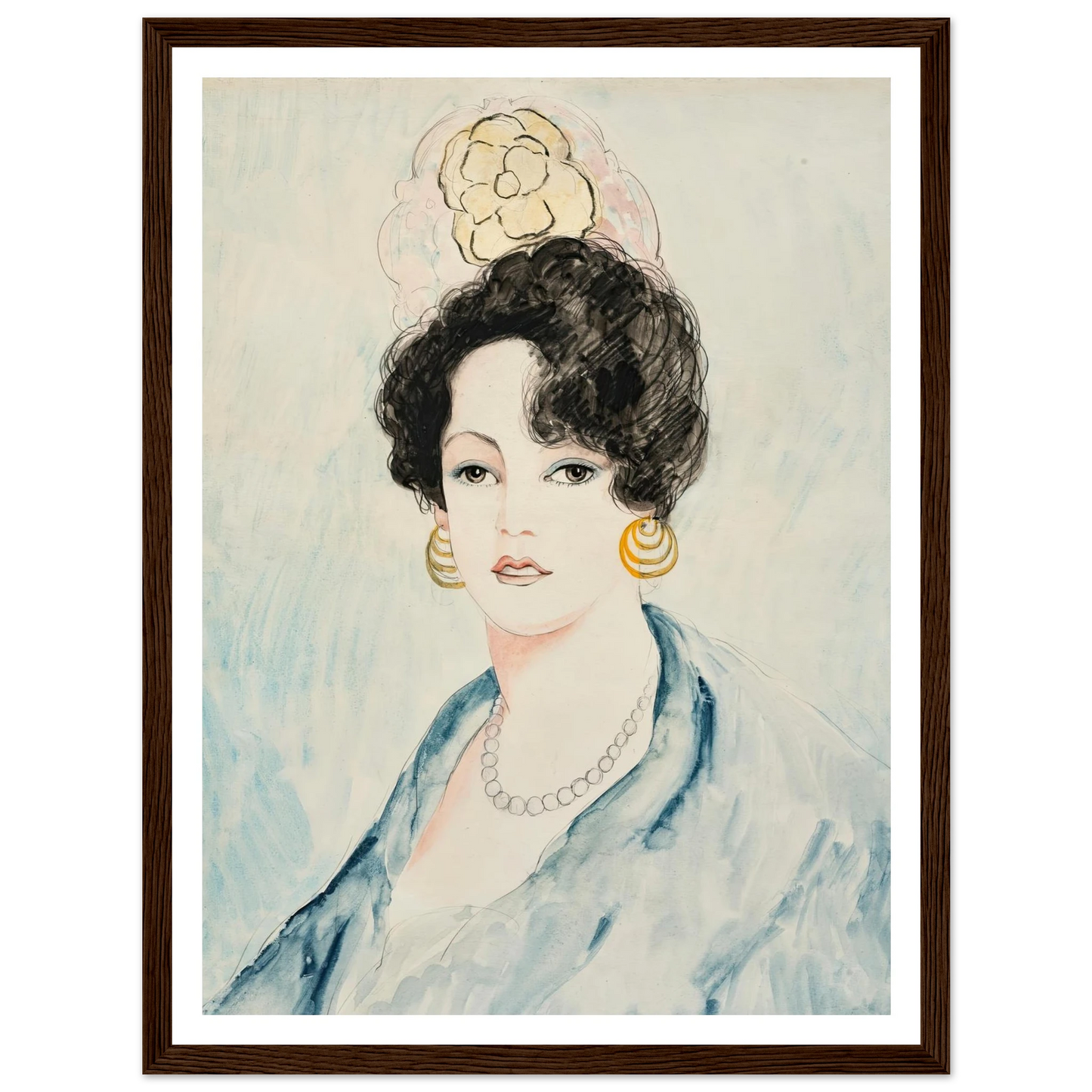 Boucles d’oreille noires (1920) Art Print | Francis Picabia - Framed Poster - 30x40 cm / 12x16″ - Black frame