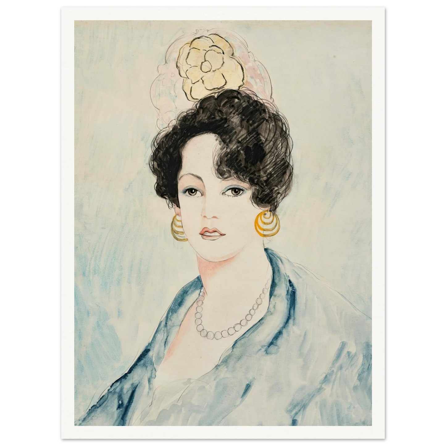 Boucles d’oreille noires (1920) Art Print | Francis Picabia - Framed Poster - 30x40 cm / 12x16″ - Black frame