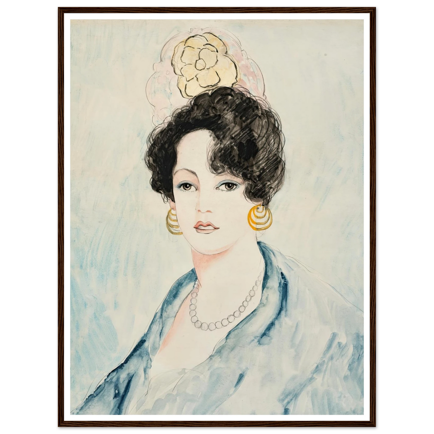 Boucles d’oreille noires (1920) Art Print | Francis Picabia - Framed Poster - 30x40 cm / 12x16″ - Black frame