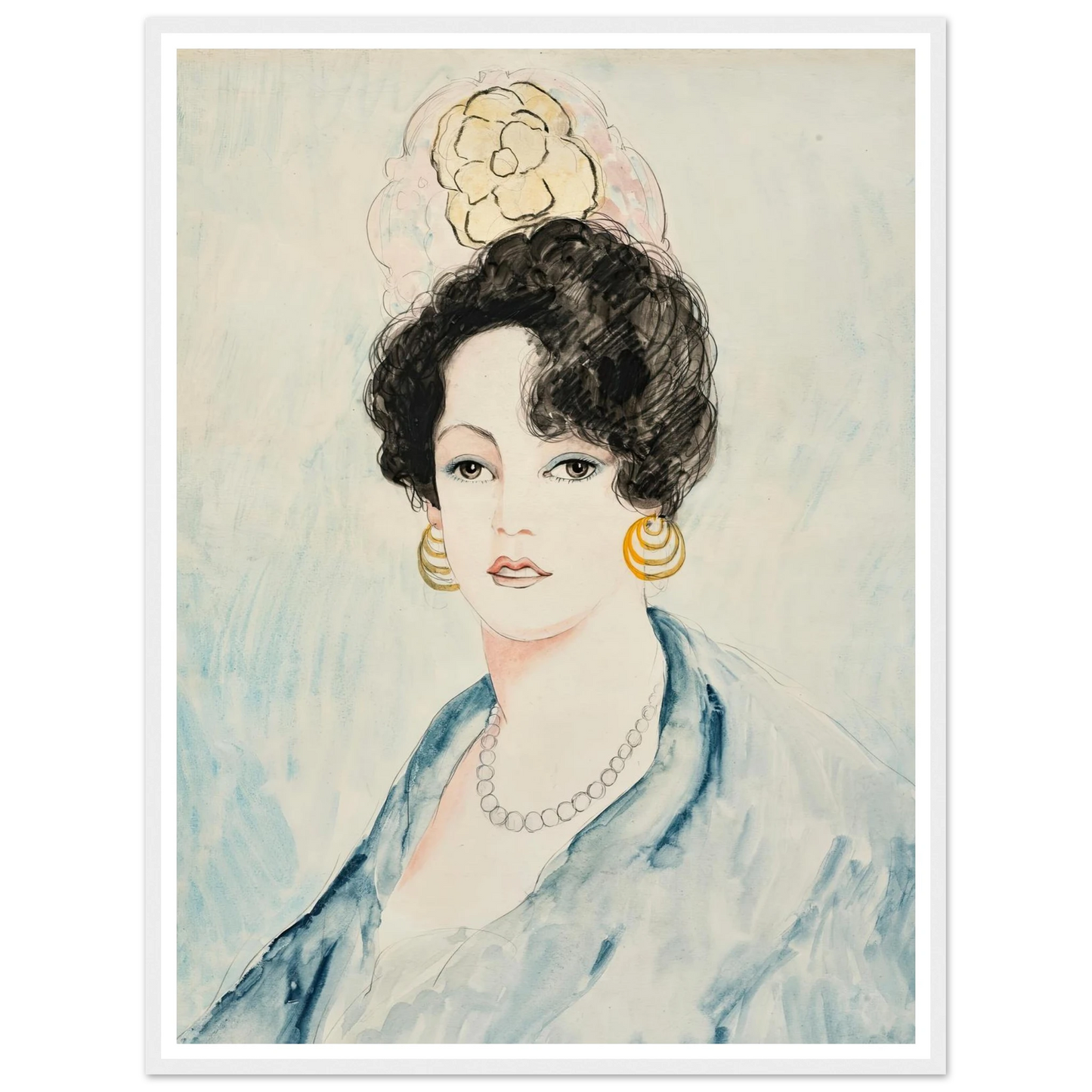 Boucles d’oreille noires (1920) Art Print | Francis Picabia - Framed Poster - 30x40 cm / 12x16″ - Black frame