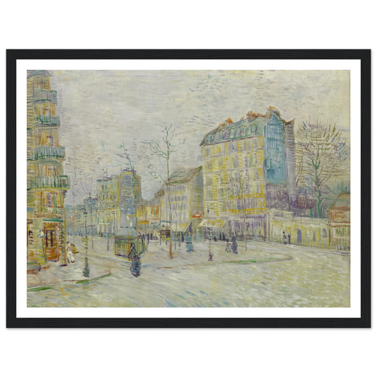 Boulevard de Clichy (1887) Art Print | Vincent van Gogh - Framed Poster - 30x40 cm / 12x16″ - Black frame