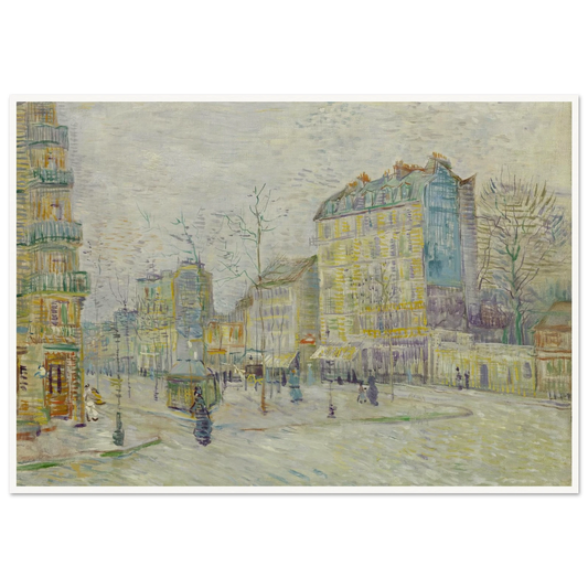 Boulevard de Clichy (1887) Art Print | Vincent van Gogh - Framed Poster - 30x40 cm / 12x16″ - Black frame