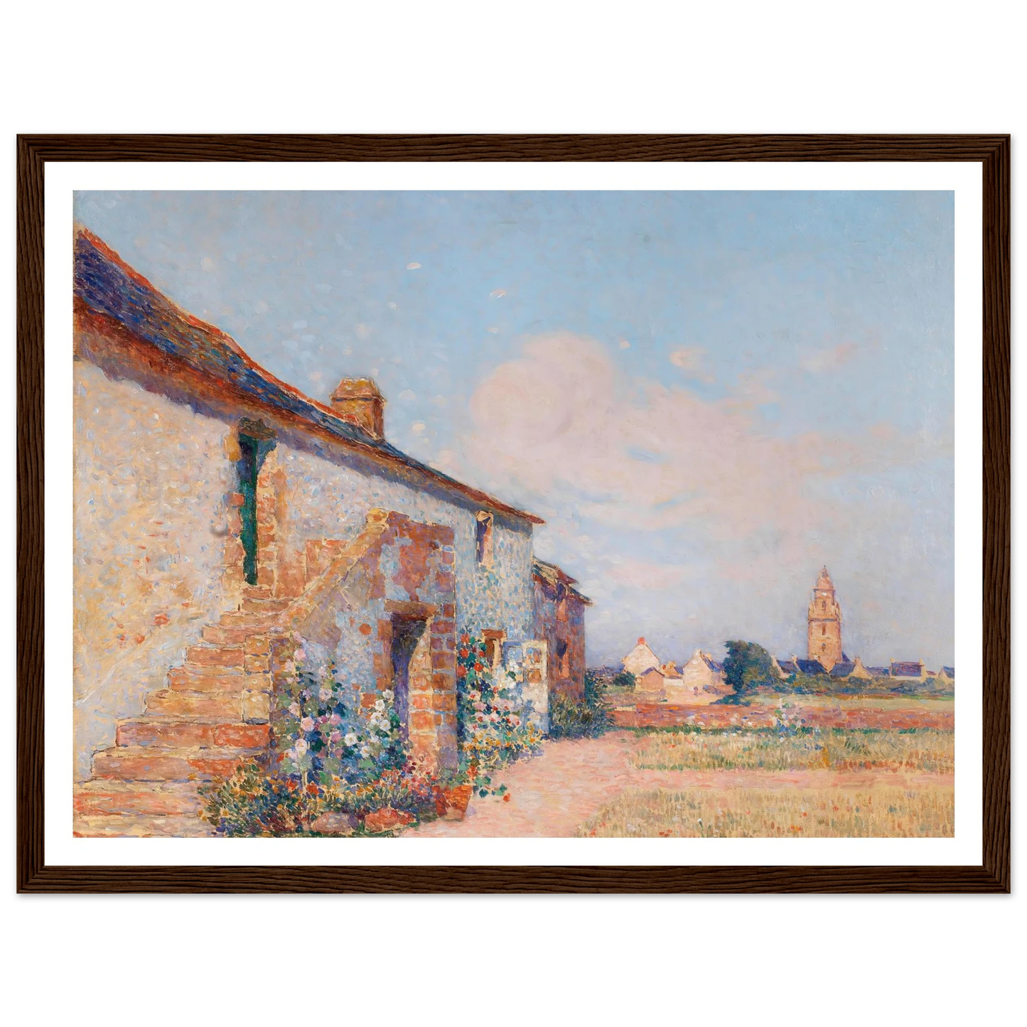 Bourg-de-Batz, Brittany Art Print | Ferdinand du Puigaudeau - Framed Poster - 30x40 cm / 12x16″ - Black frame
