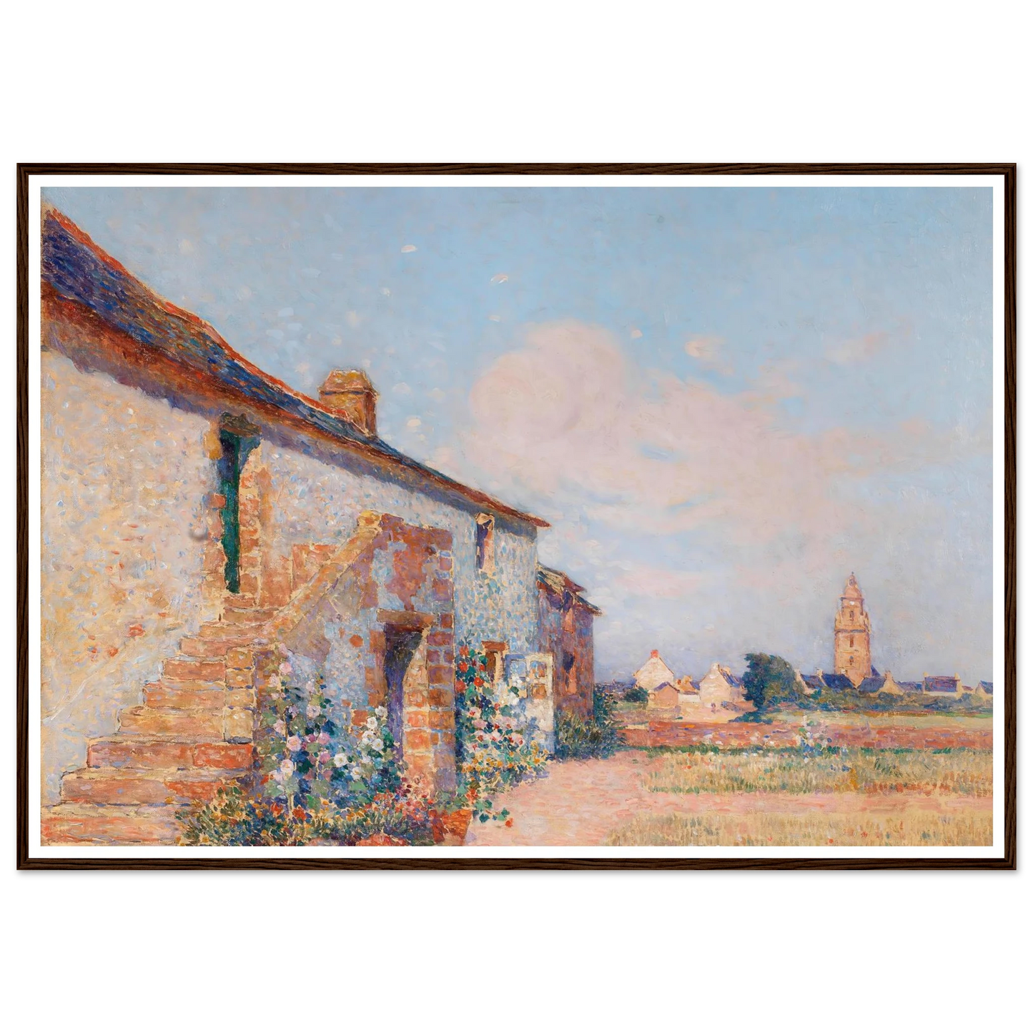 Bourg-de-Batz, Brittany Art Print | Ferdinand du Puigaudeau - Framed Poster - 30x40 cm / 12x16″ - Black frame