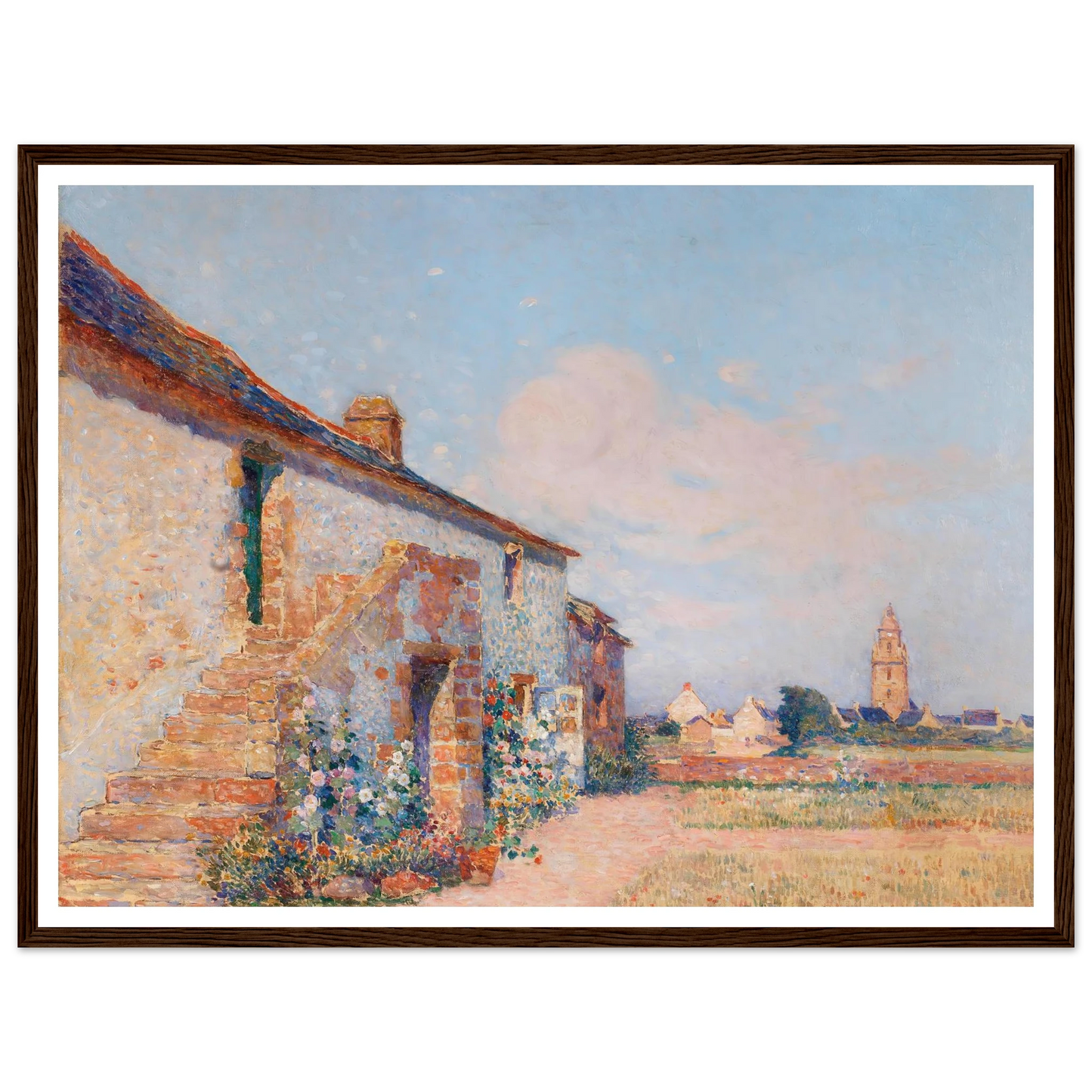 Bourg-de-Batz, Brittany Art Print | Ferdinand du Puigaudeau - Framed Poster - 30x40 cm / 12x16″ - Black frame