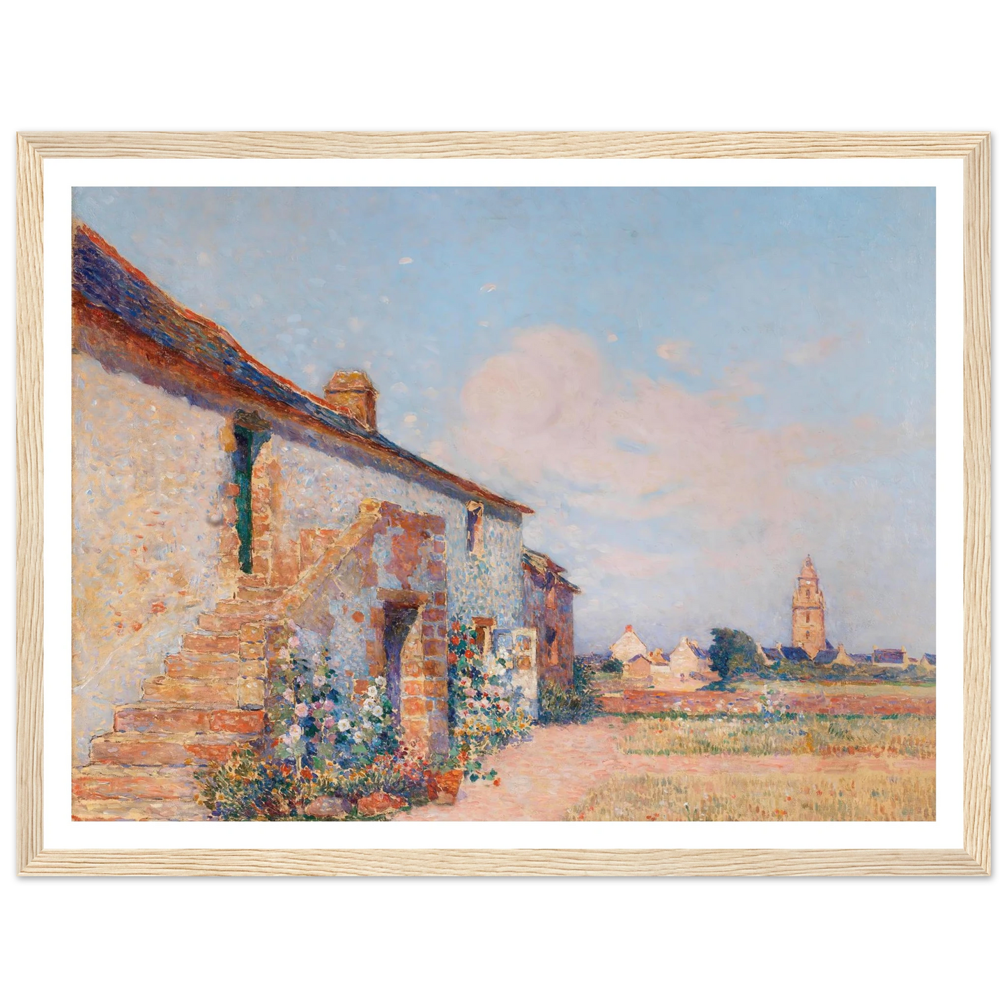Bourg-de-Batz, Brittany Art Print | Ferdinand du Puigaudeau - Framed Poster - 30x40 cm / 12x16″ - Black frame