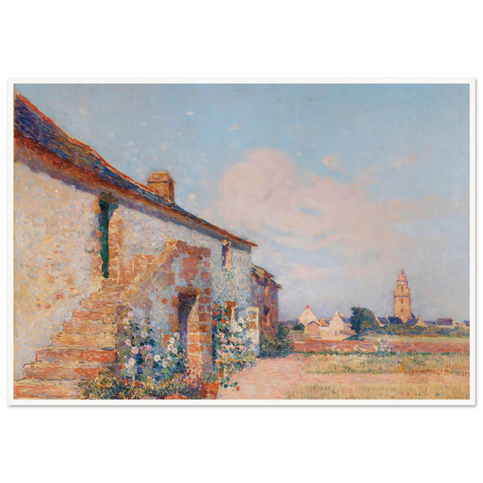 Bourg-de-Batz, Brittany Art Print | Ferdinand du Puigaudeau - Framed Poster - 30x40 cm / 12x16″ - Black frame