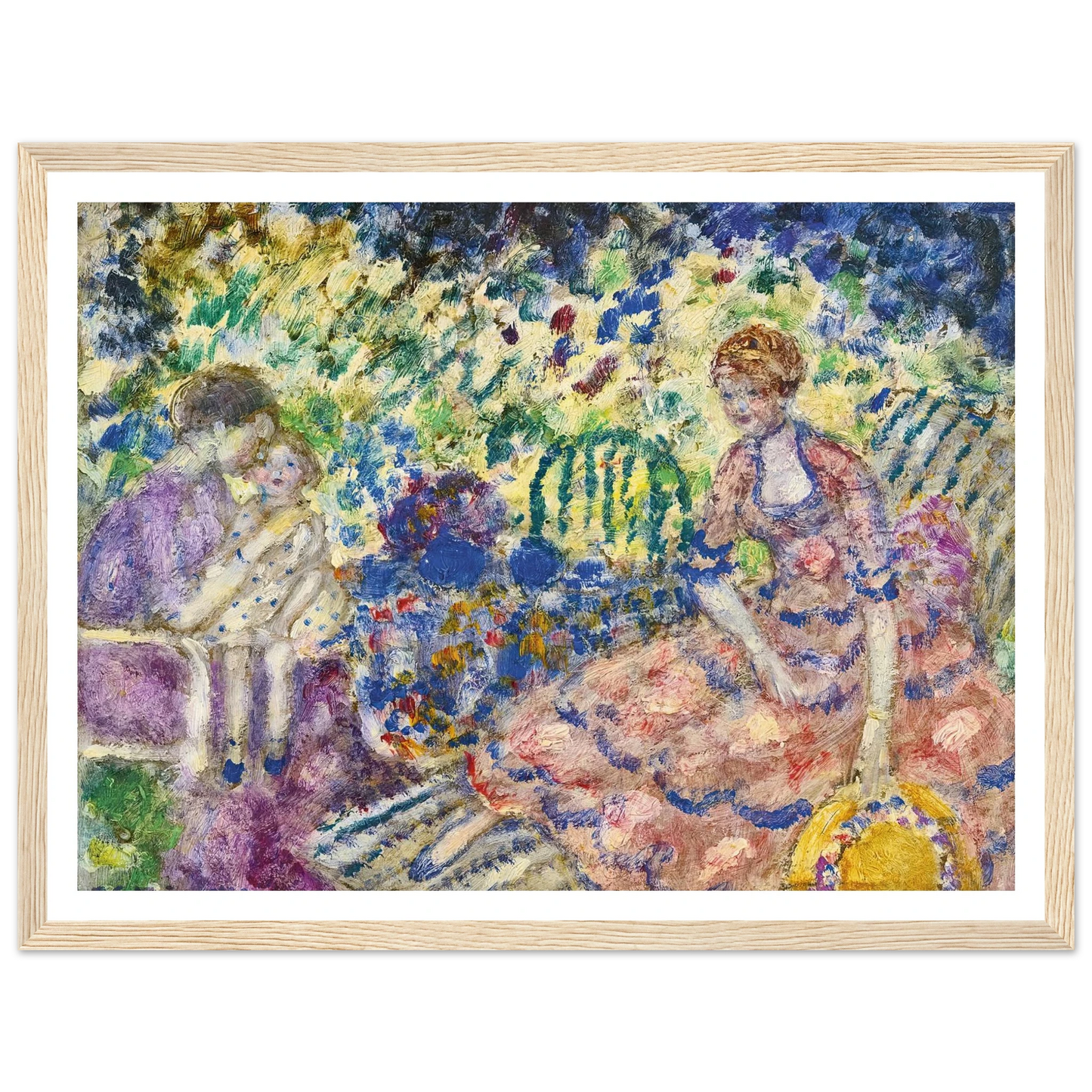 Breakfast in the Garden (1916) Art Print | Frederick Carl Frieseke - Framed Poster - 30x40 cm / 12x16″ - Black frame