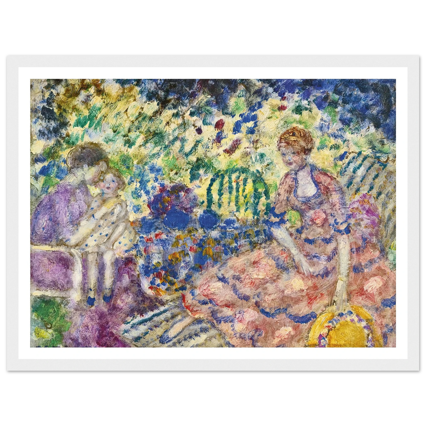 Breakfast in the Garden (1916) Art Print | Frederick Carl Frieseke - Framed Poster - 30x40 cm / 12x16″ - Black frame