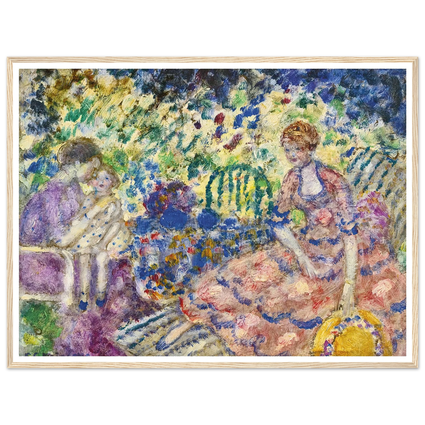 Breakfast in the Garden (1916) Art Print | Frederick Carl Frieseke - Framed Poster - 30x40 cm / 12x16″ - Black frame