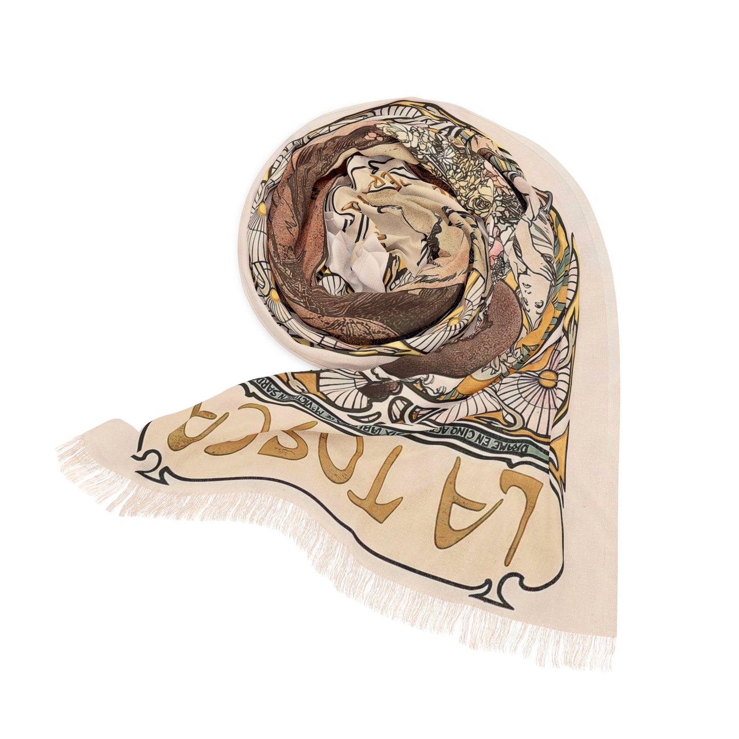 Brightness of Day | Alphonse Mucha Scarf – Art Nouveau Scarf - - 27" × 71'' - 