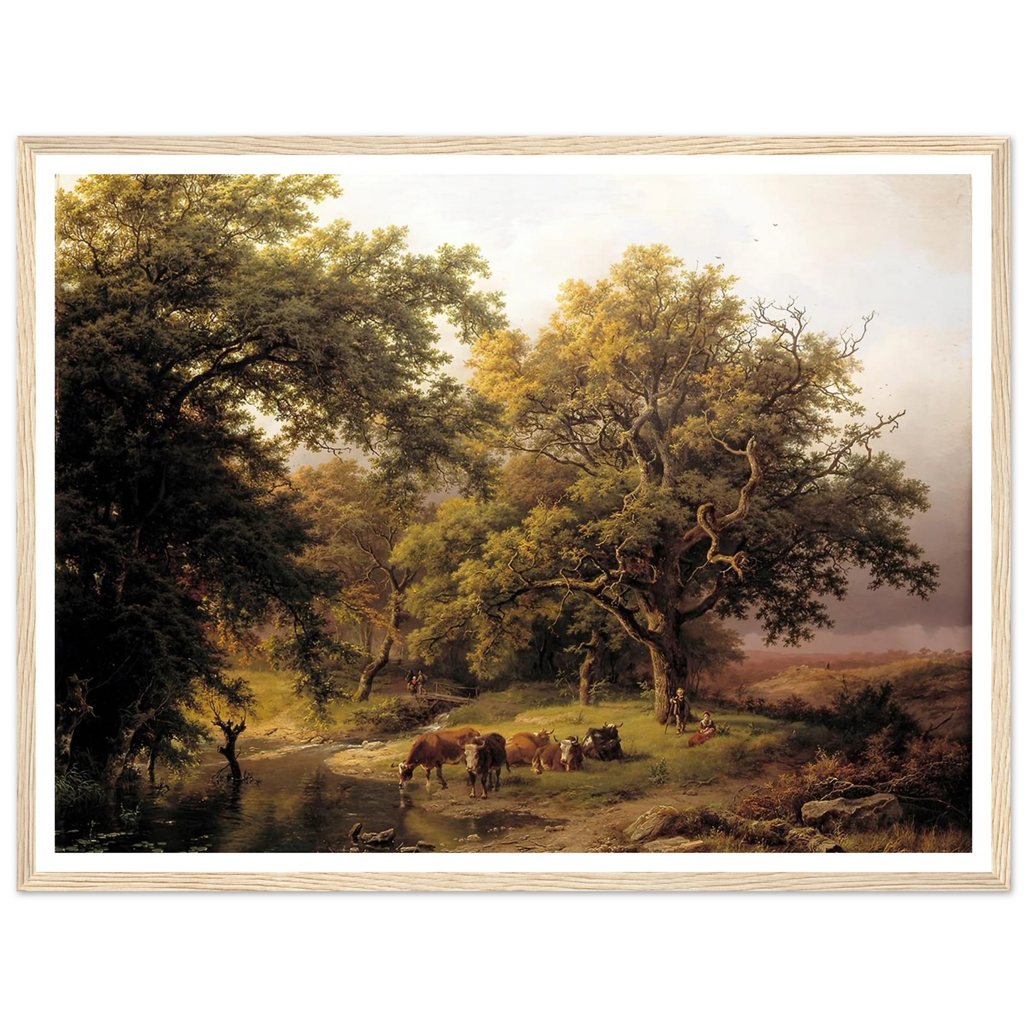 Brook by the Edge of the Woods (1849) Art Print | Barend Cornelis Koekkoek - Framed Poster - 30x40 cm / 12x16″ - Black frame