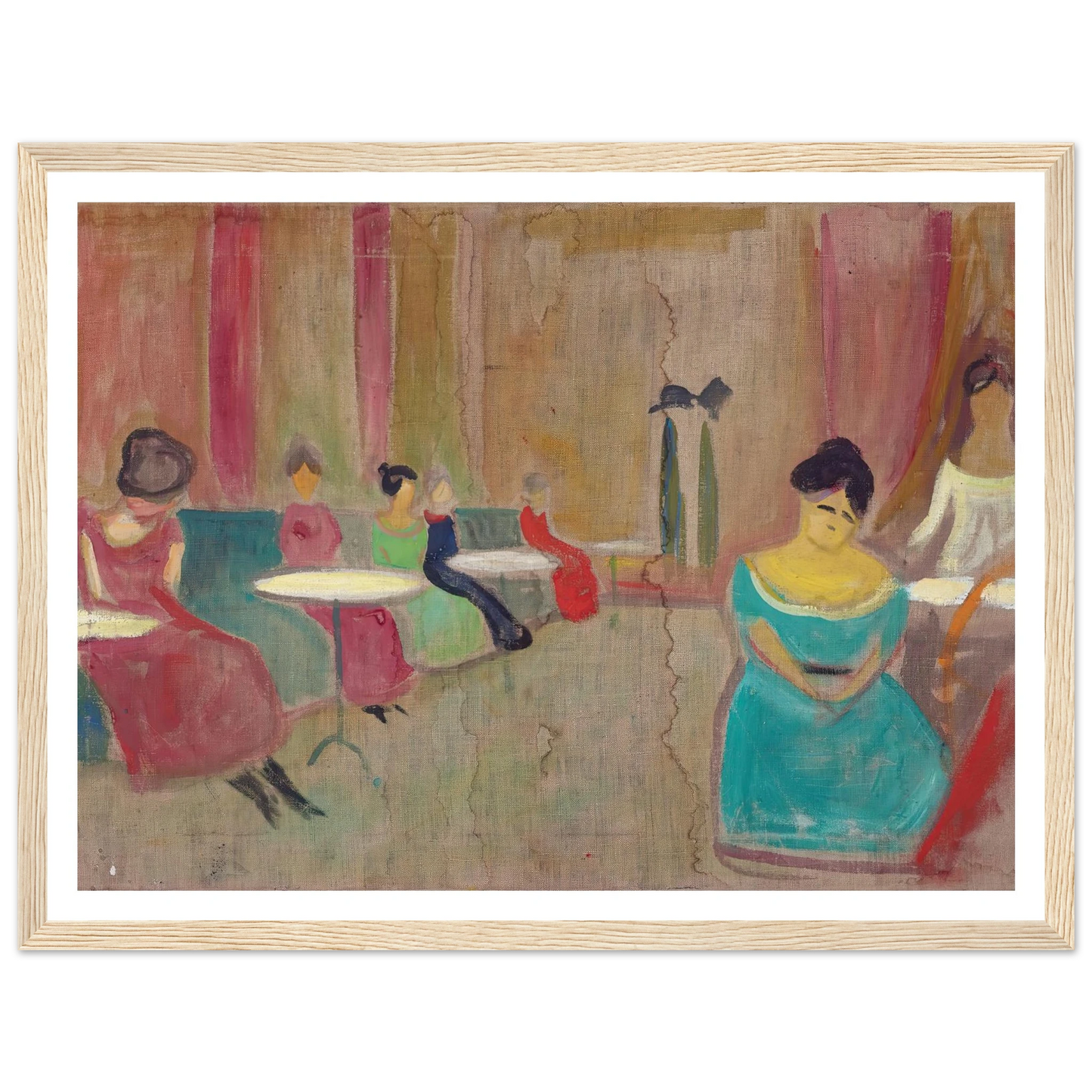 Brothel Scene (1897–99) Art Print | Edvard Munch - Framed Poster - 30x40 cm / 12x16″ - Black frame
