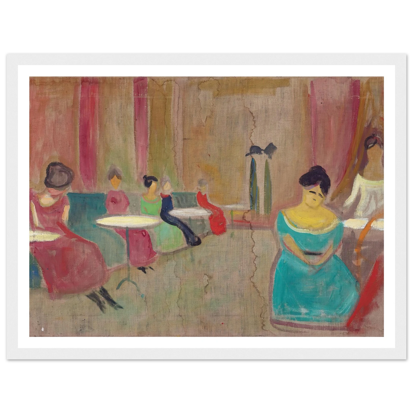 Brothel Scene (1897–99) Art Print | Edvard Munch - Framed Poster - 30x40 cm / 12x16″ - Black frame