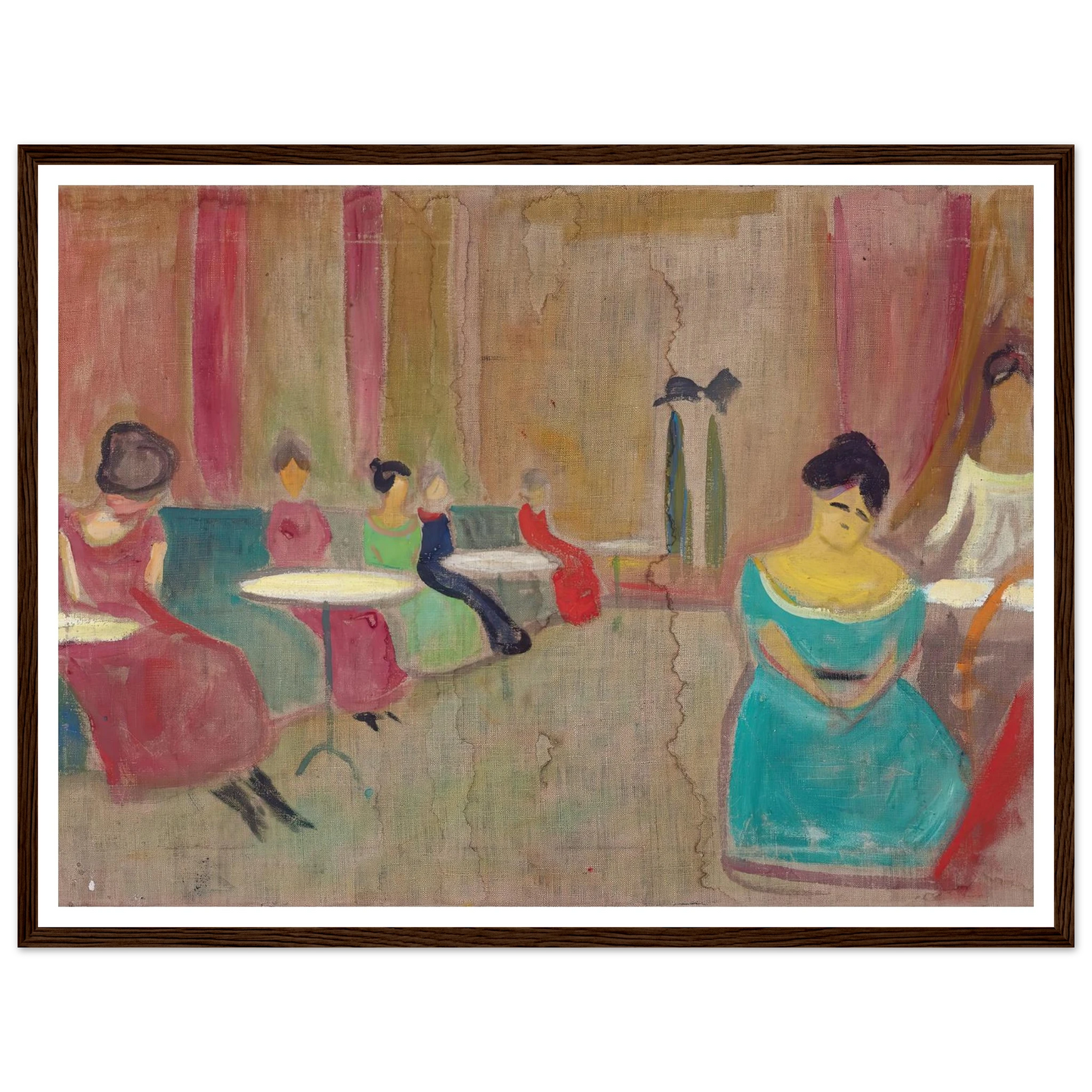 Brothel Scene (1897–99) Art Print | Edvard Munch - Framed Poster - 30x40 cm / 12x16″ - Black frame