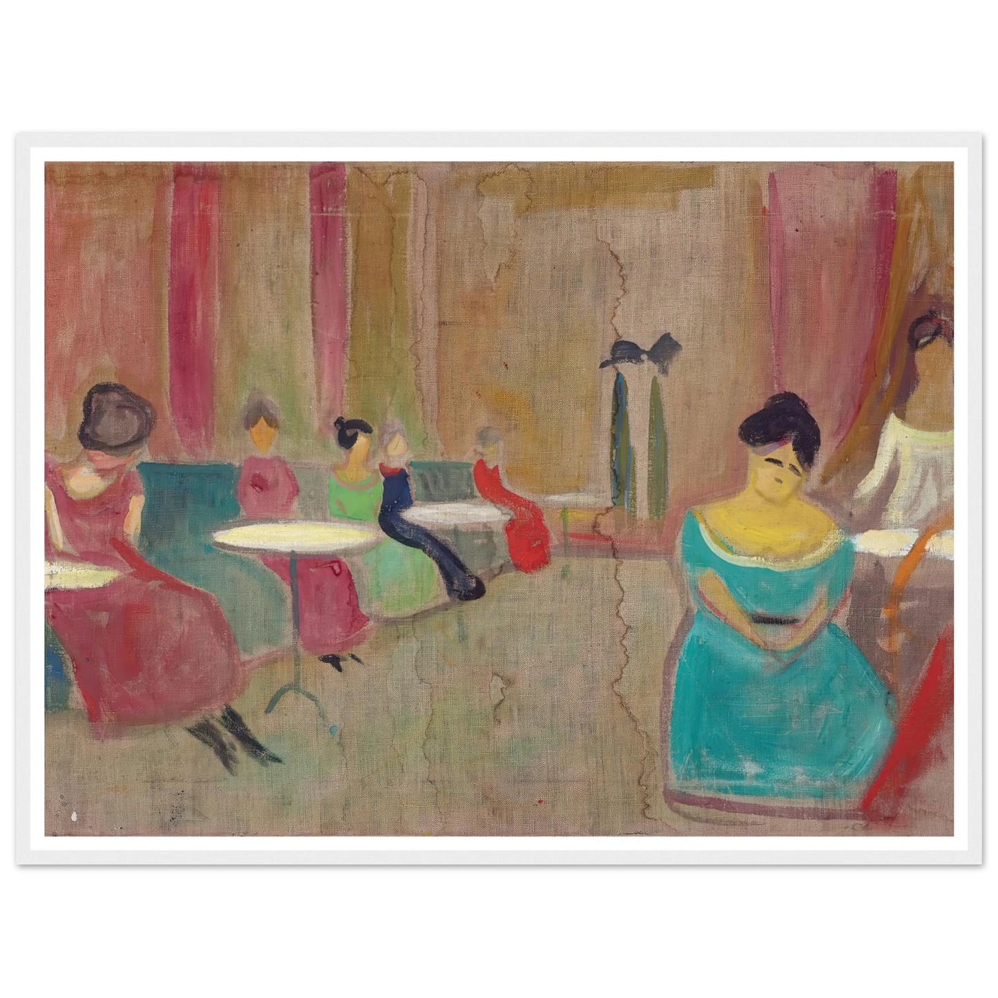 Brothel Scene (1897–99) Art Print | Edvard Munch - Framed Poster - 30x40 cm / 12x16″ - Black frame