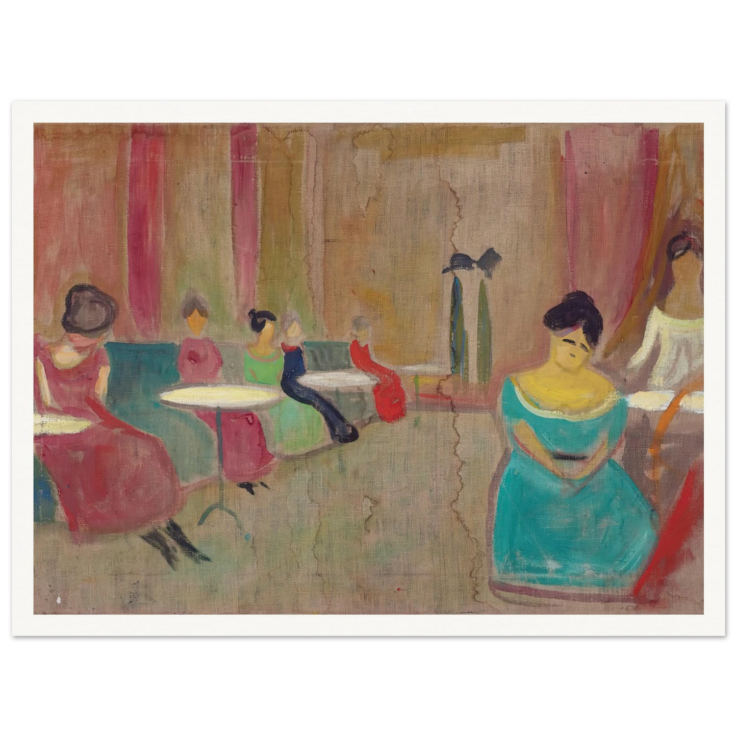 Brothel Scene (1897–99) Art Print | Edvard Munch - Framed Poster - 30x40 cm / 12x16″ - Black frame