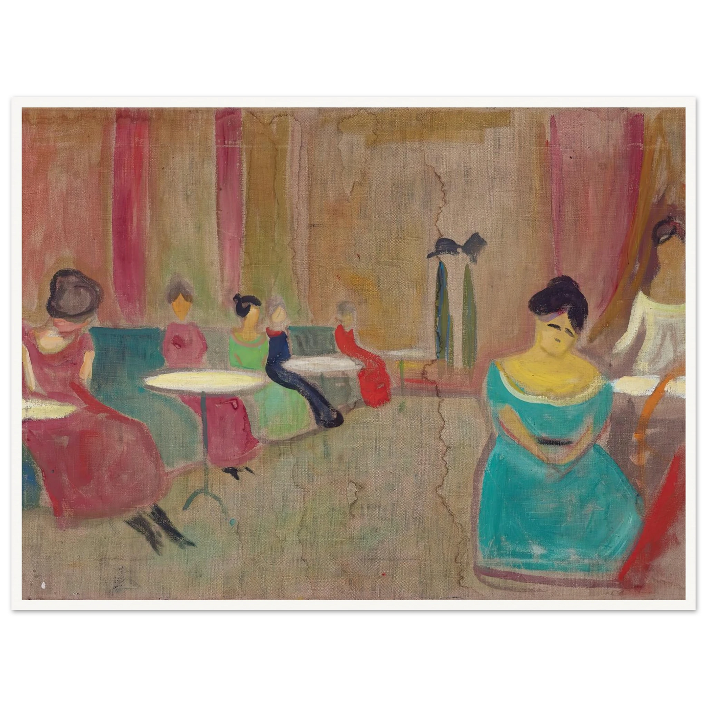 Brothel Scene (1897–99) Art Print | Edvard Munch - Framed Poster - 30x40 cm / 12x16″ - Black frame