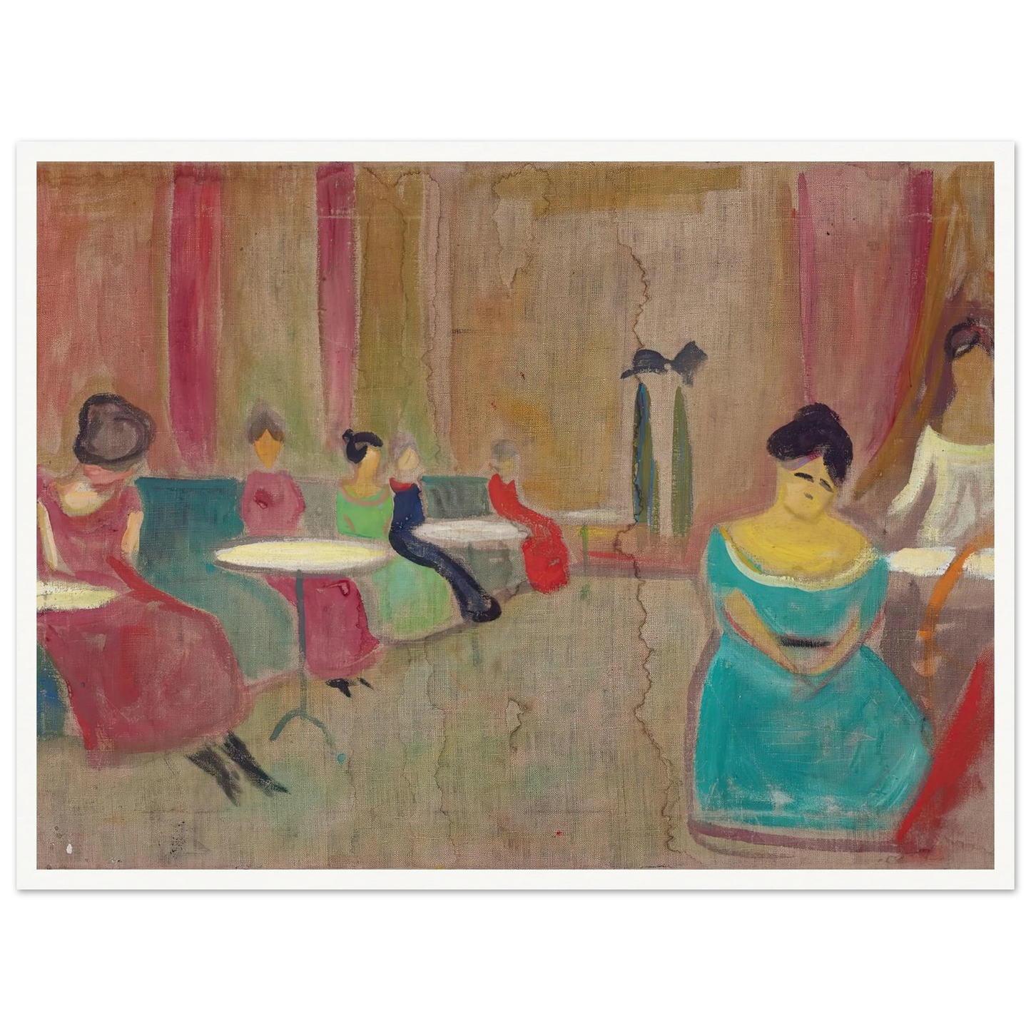 Brothel Scene (1897–99) Art Print | Edvard Munch - Framed Poster - 30x40 cm / 12x16″ - Black frame