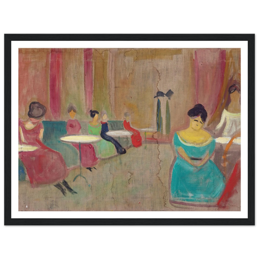 Brothel Scene (1897–99) Art Print | Edvard Munch - Framed Poster - 30x40 cm / 12x16″ - Black frame